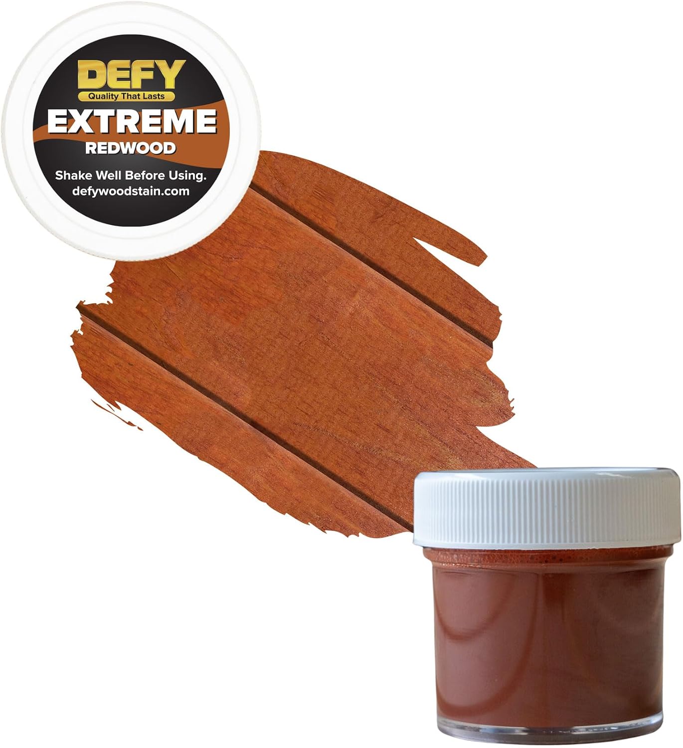 DEFY Extreme Wood Stain and Sealer in One - 1 Gallon Semi-Transparent Waterproof Coating for All Wood Types - Cedar Tone