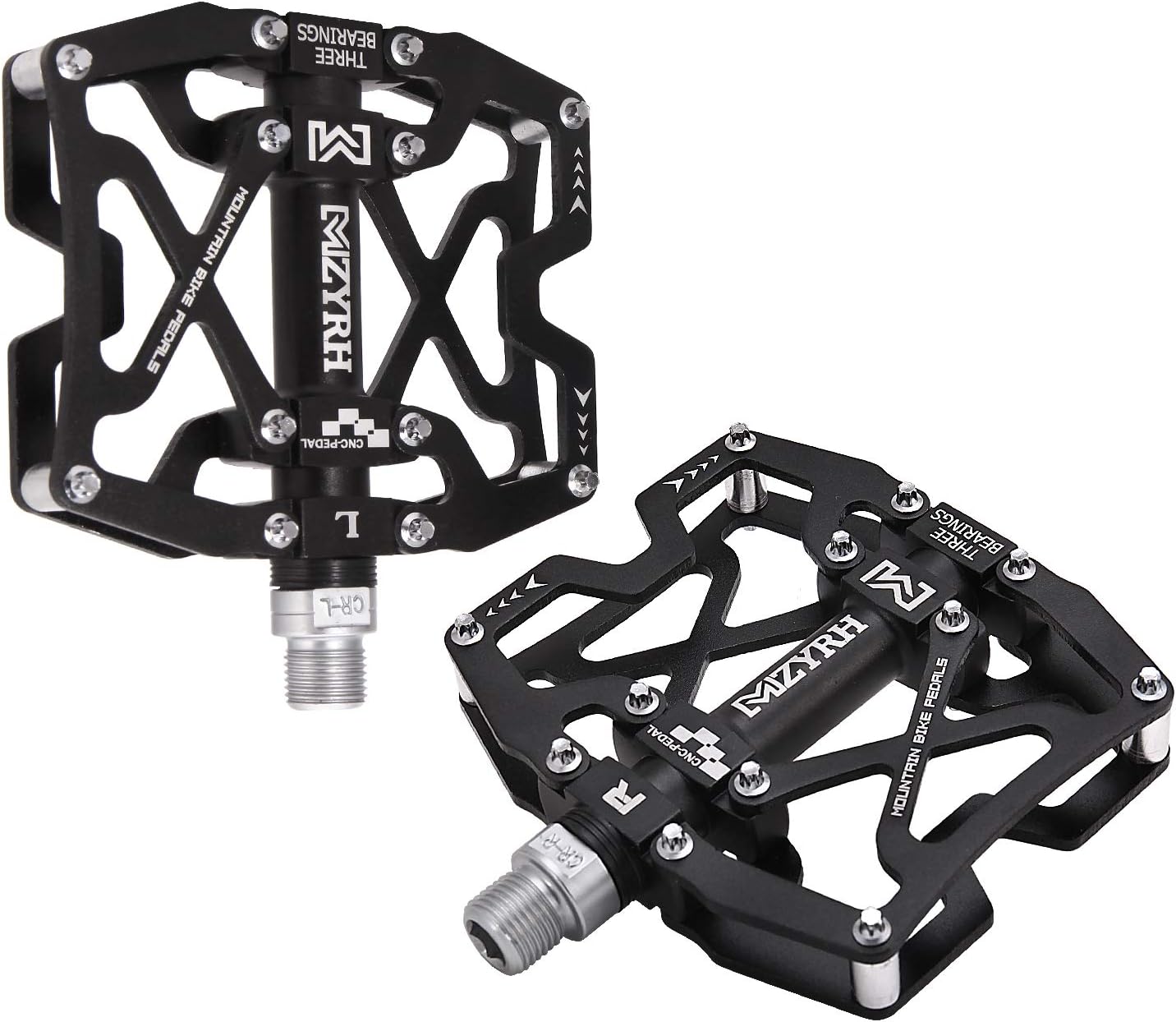 MZYRH Mountain Bike Pedals, Ultra Strong Colorful CNC Machined 9/16" Cycling Sealed 3 Bearing Pedals