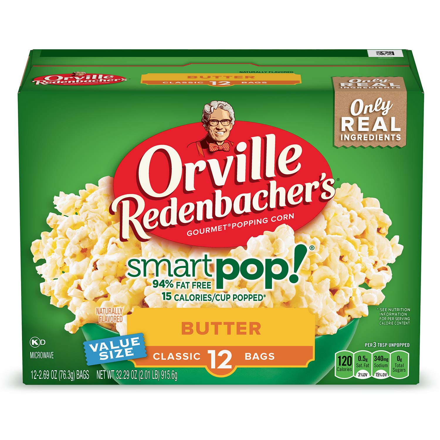 Orville Redenbacher’s Popcorn SmartPop! Value Size, Butter, 2.69 oz., 12-ct
