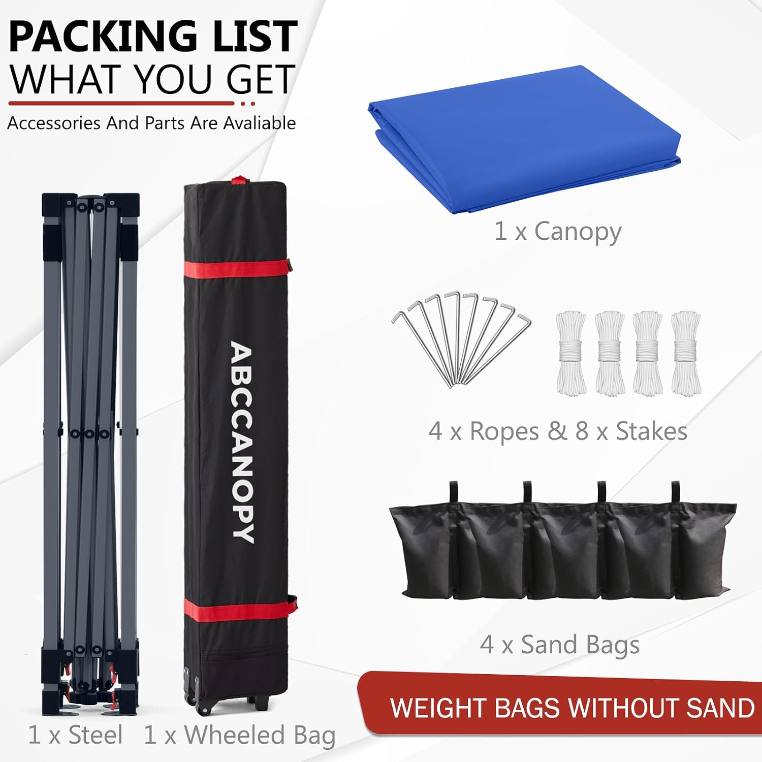ABCCANOPY Outdoor Pop up Canopy Tent, 10x10 Instant Portable Canopy for Camping, Beach, Backyard,Gray | Water resistant & UV protection canopy, easy setup, with carry bag, ideal for camping, beach, backyard, market events