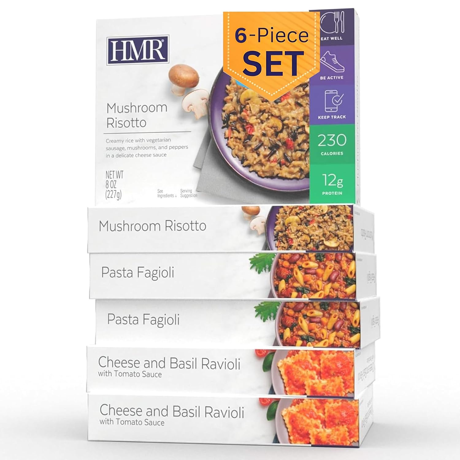 HMR Variety Entrée Meals Pack, 5 Ready-to-Eat Favorites | Entrée Variety Pack – Assorted Ready Meals – Microwave-Friendly – 5 Meals – Shelf Stable
