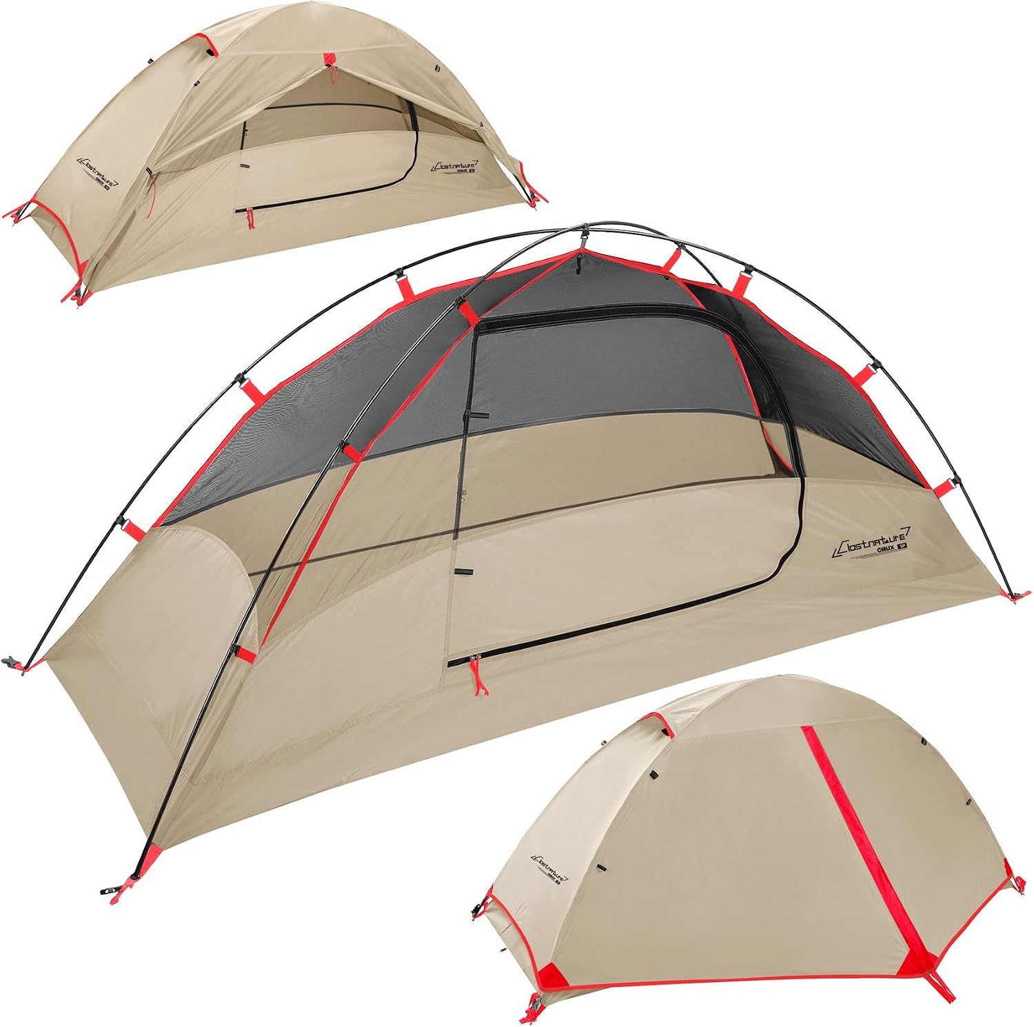 Clostnature 1/2/3/4 Person Lightweight Backpacking Tent, Easy Setup Tent