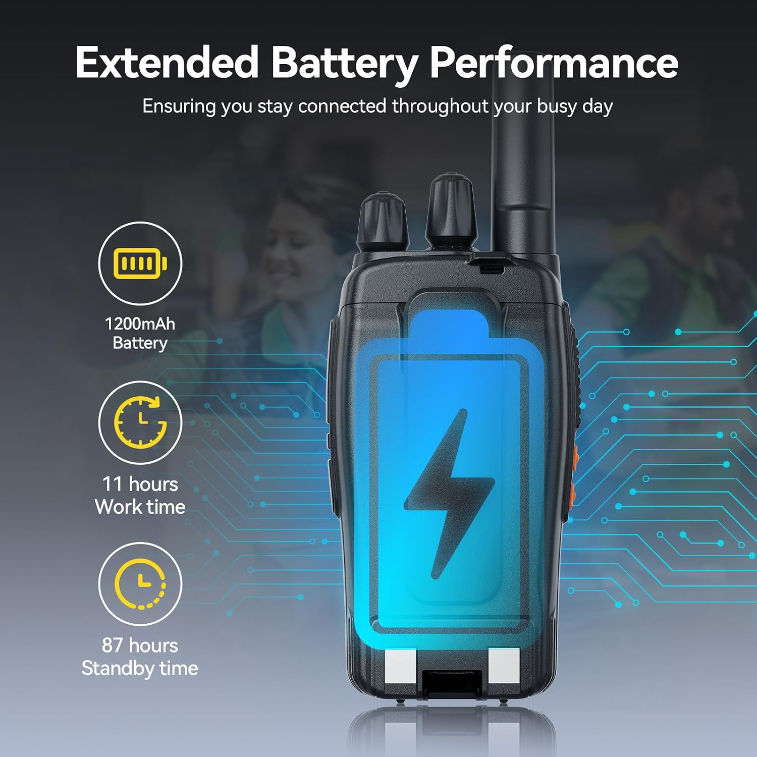Retevis H777H Walkie Talkies with Earpeice,Portable FRS-Two Way Radio 6Pack | For Schools, Shatterproof Hidden Display, 6-Way Charger, USB-C, Emergency Alarm, Flashlight, with Stretchable Coiled Headset