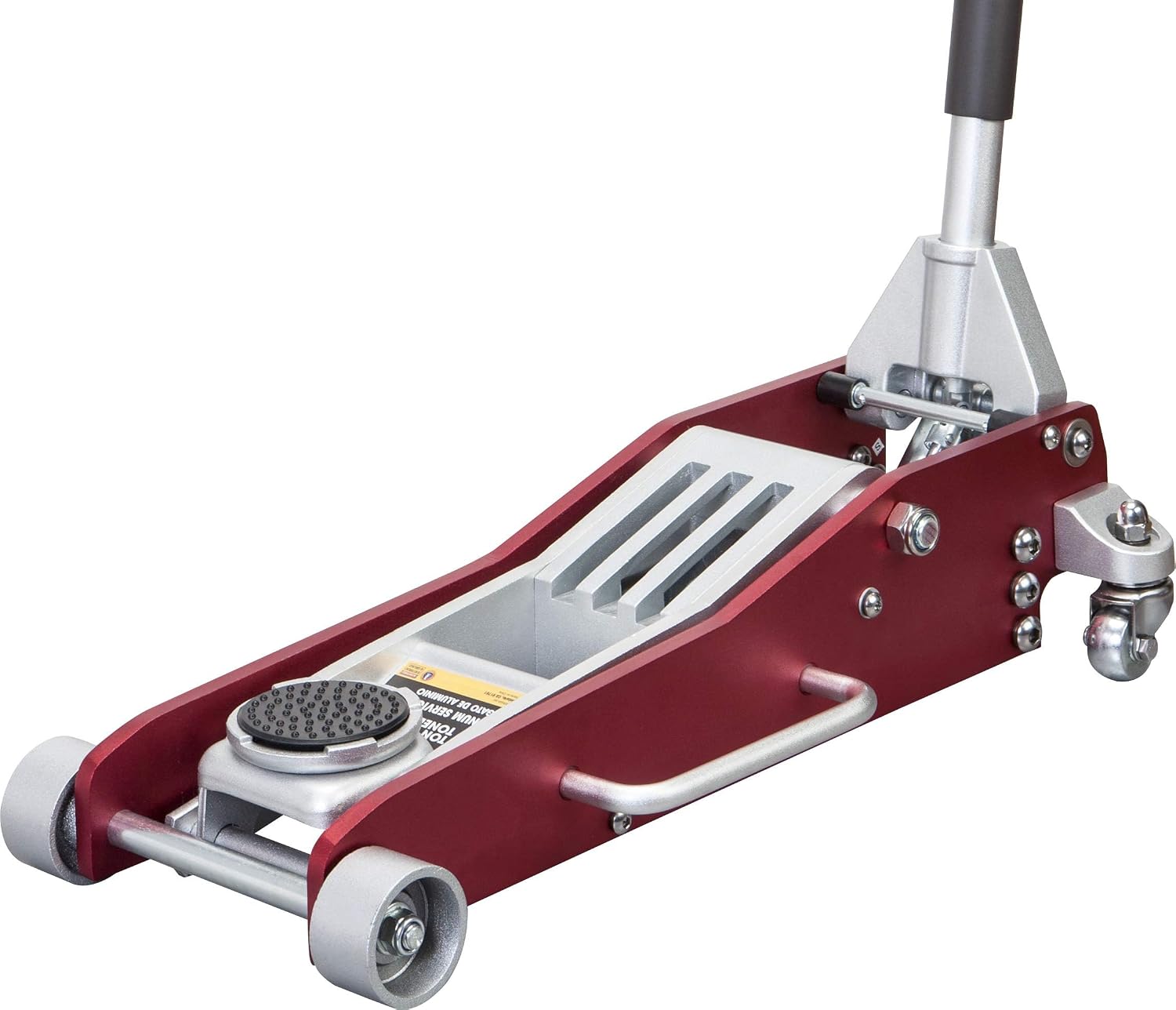 BIG RED T815016L Torin Hydraulic Low Profile Aluminum and Steel Racing Floor Jack with Dual Piston Quick Lift Pump, 1.5 Ton (3,000 lb) Capacity, Blue, T815016L