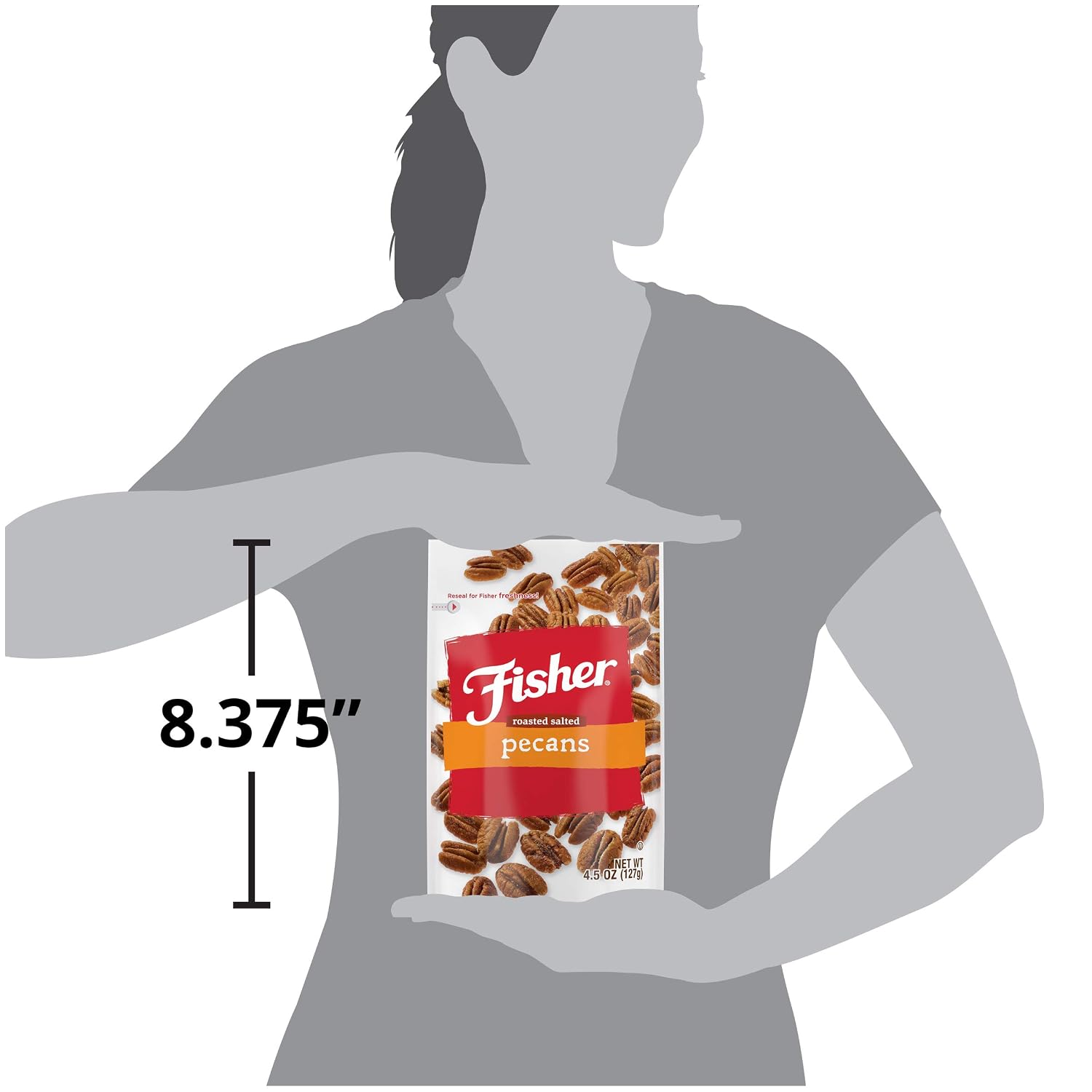 Fisher Snack Glazed Pecans Candied, 24 oz, Pack of 1 | Junior Mammoth Candied Pecans, Perfect For Gifting Or Personal Enjoyment, Crunchy, Irresistibly Sweet