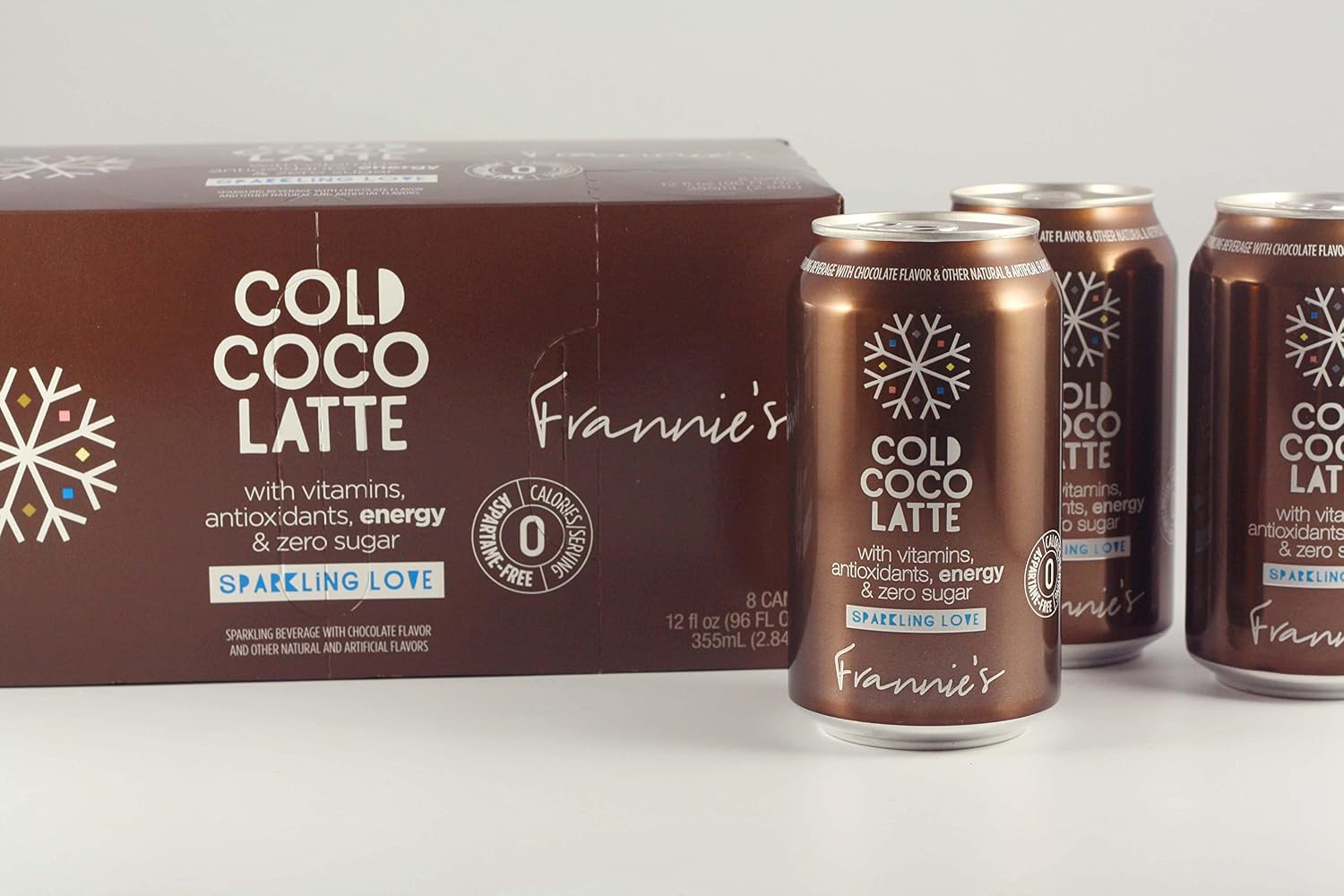 AmishTastes Frannie’s Sparkling Cold Coco Latte, Protected With High-Density Foam, 12 Oz. (12 Ounce (Case of 24))