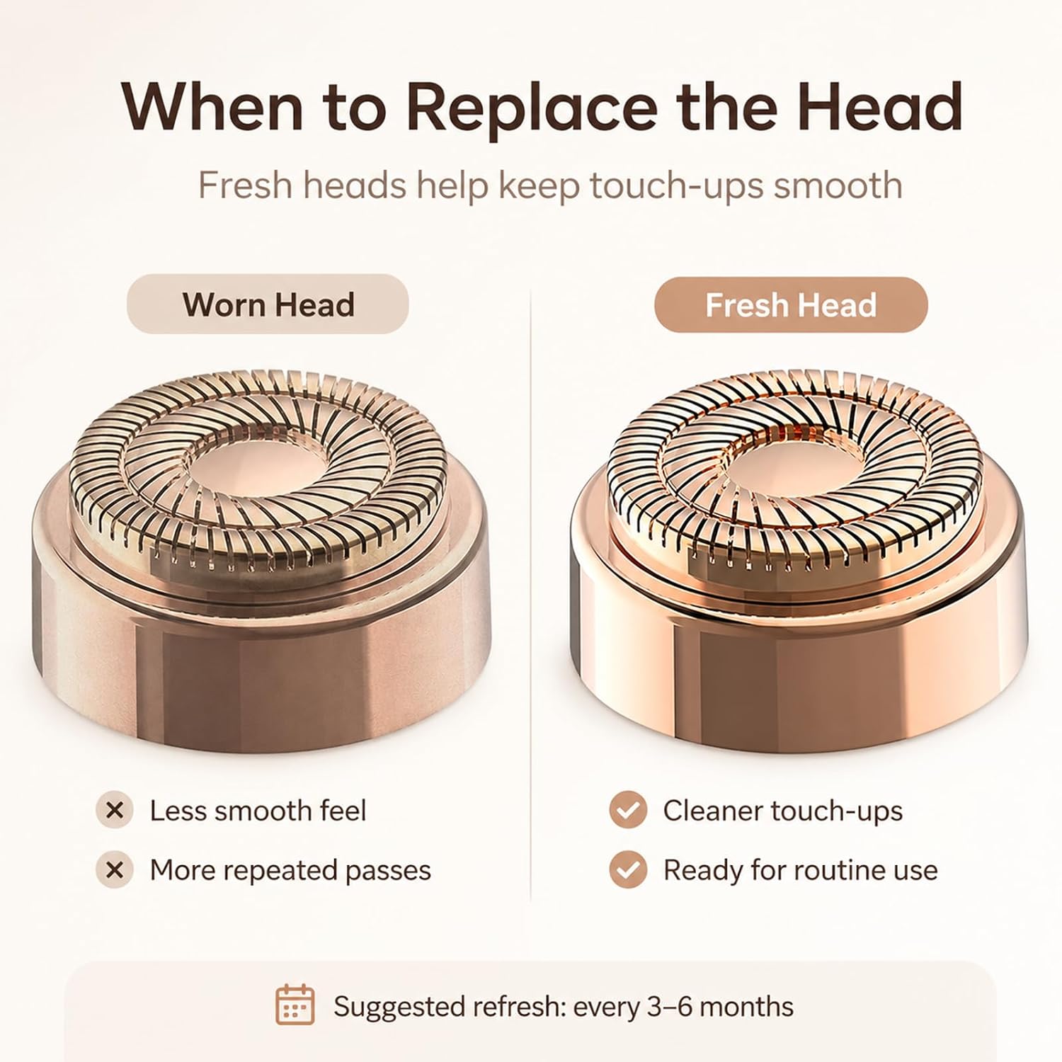 Replacement Heads for Finishing Touch Flawless Generation 2 Facial Hair Remover, 2 Count