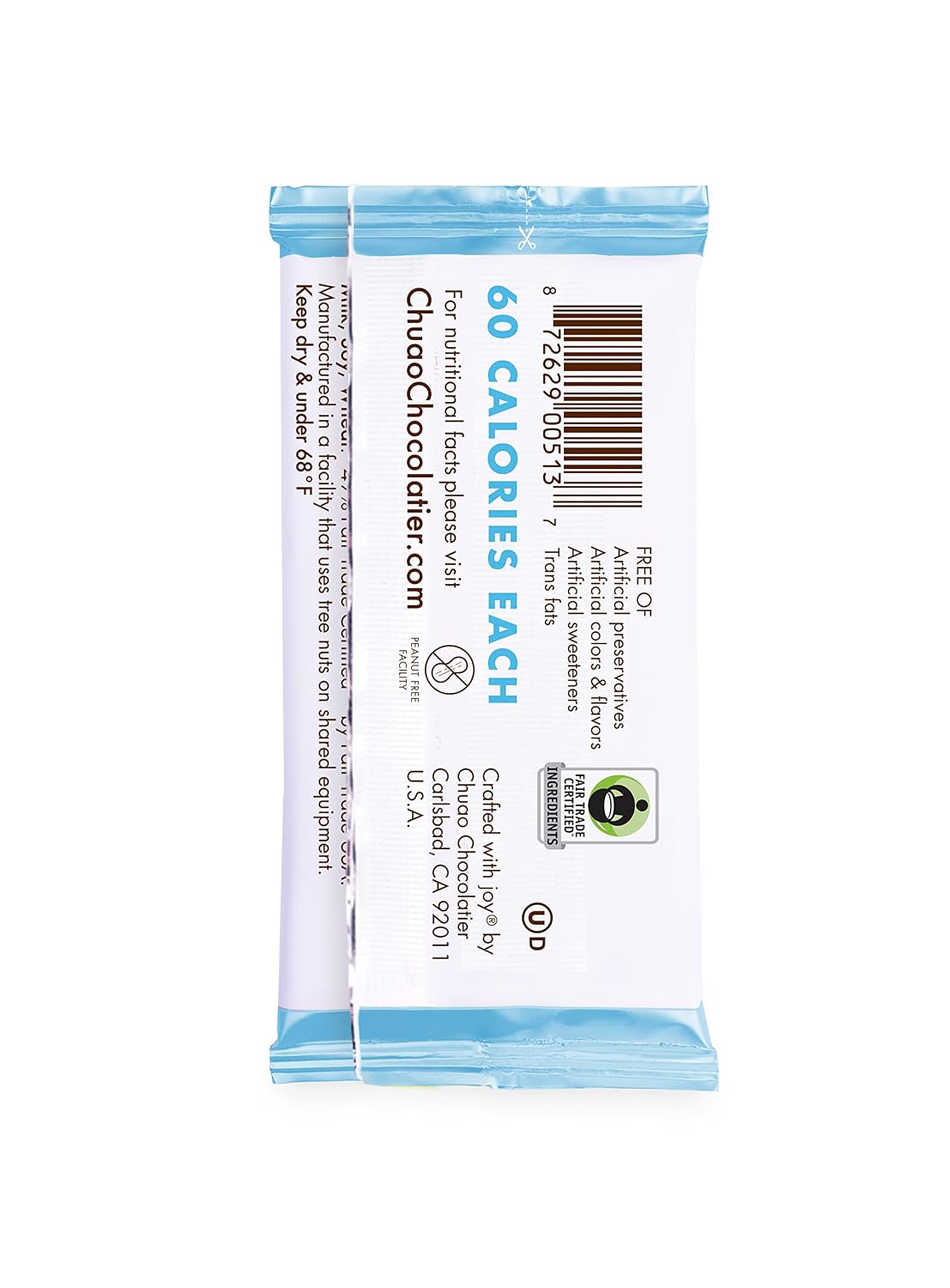 Chuao Chocolatier Salted Chocolate Crunch Dark Chocolate Mini Gourmet Chocolate Bar, 24-Ct. (0.39 oz. each)