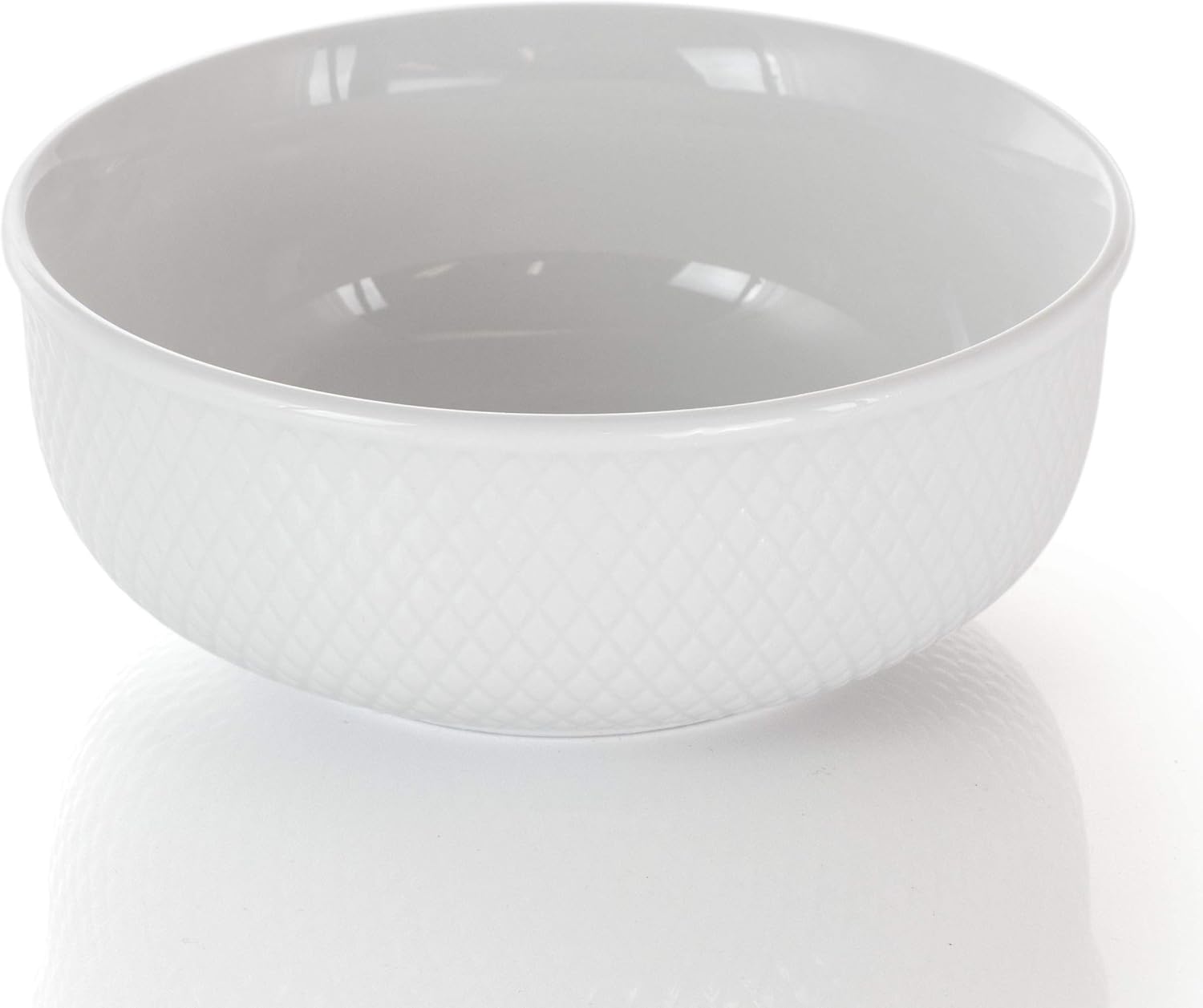 Elama White Porcelain Dish Dinnerware Set, 18 Piece, Newman