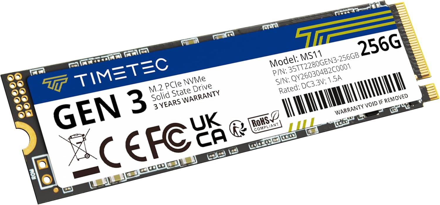 Timetec 1TB SSD NVMe PCIe Gen3x4 8Gb/s M.2 2280 3D NAND High Performance SLC Cache Read/Write Speed Up to 2, 000/1