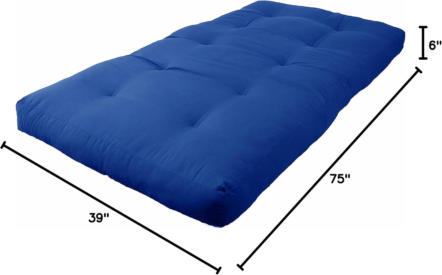 Blazing Needles Renewal 6" Twill Futon Mattress, Queen, Sage