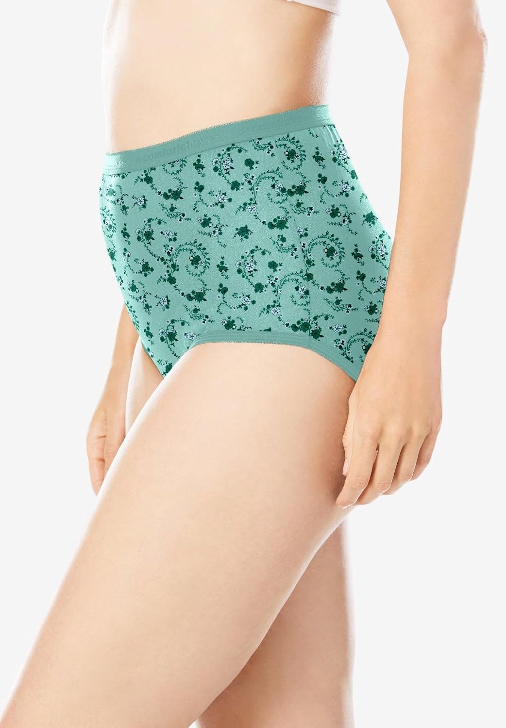Comfort Choice Plus Size Full Coverage Nylon Brief 10-Pack