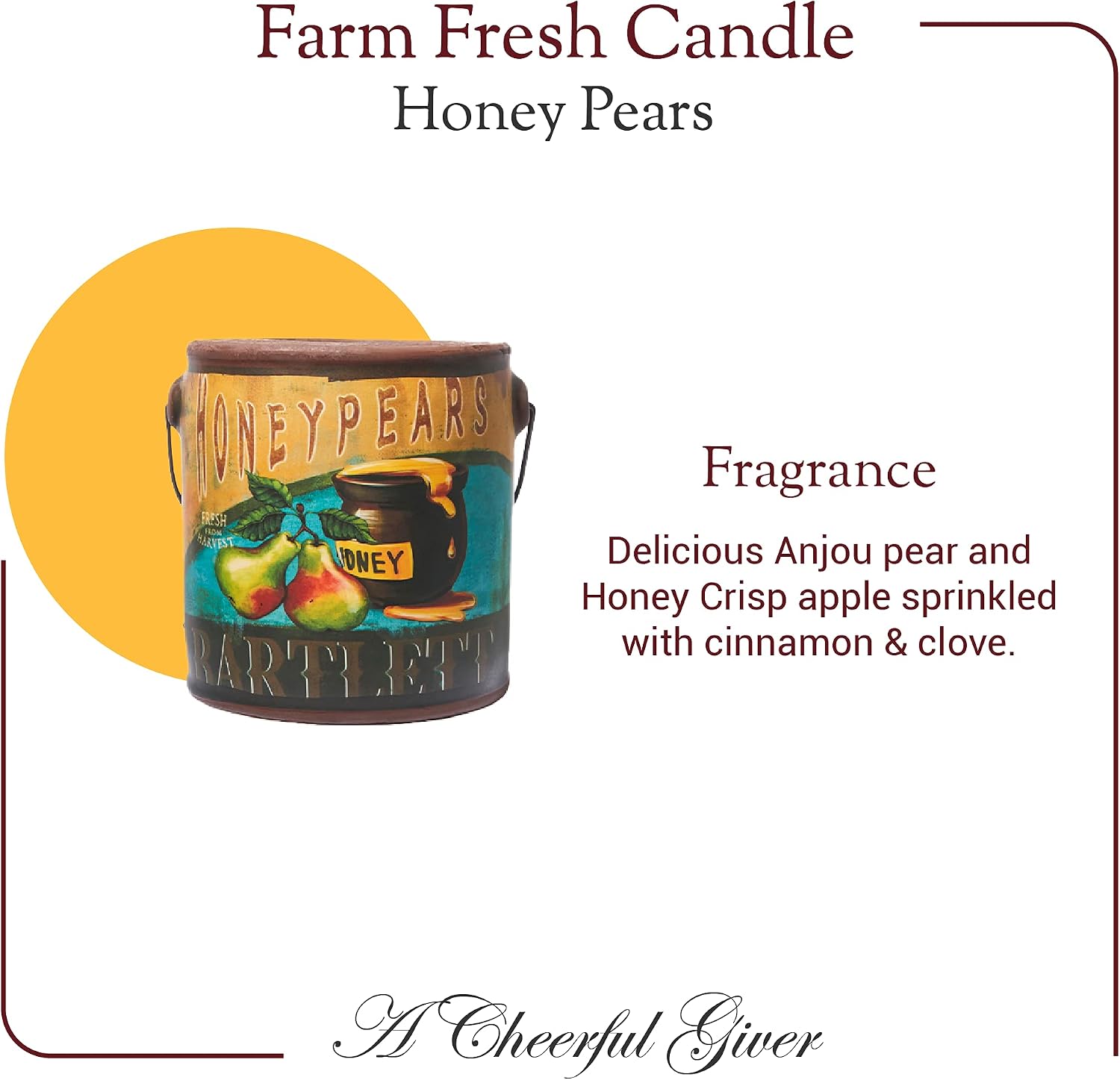 A CHEERFUL GIVER 95hr 20oz Scented Candle - Balsam Fir - Multi-Wick Glass Candle - Gifts For Men and Women