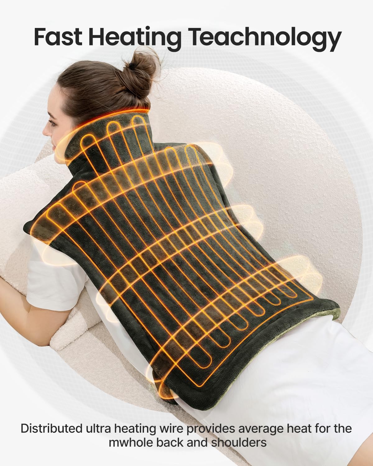 RENPHO Heating Pad for Back, Gift for Women & Men, FSA Eligible HSA