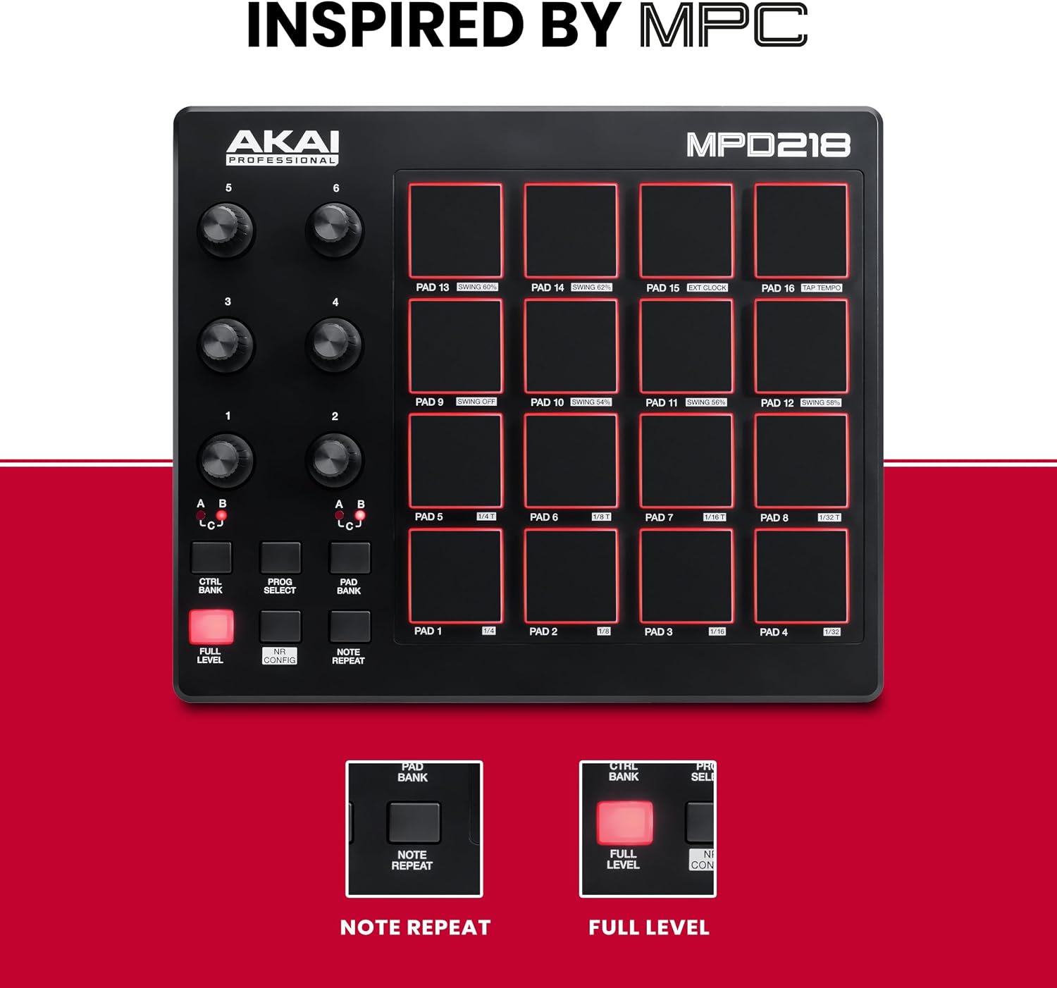 Akai Professional MPD218 USB MIDI Pad Controller
