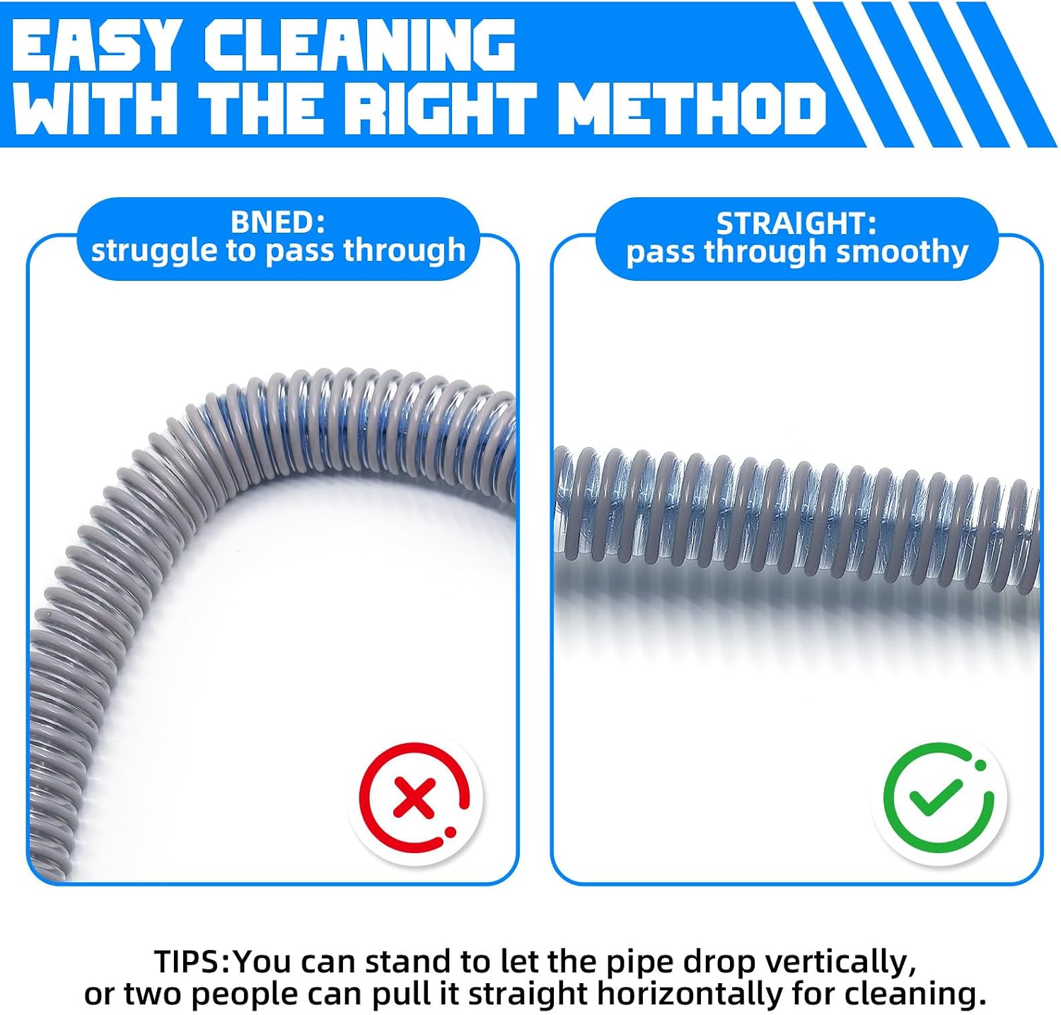 CPAP Hose Brush Durable cpap Tube and Mask Cleaning Brush, 7-Foot CPAP Hose Cleaner for 19mm(Standard 22mm), 15mm Diameter Tubes