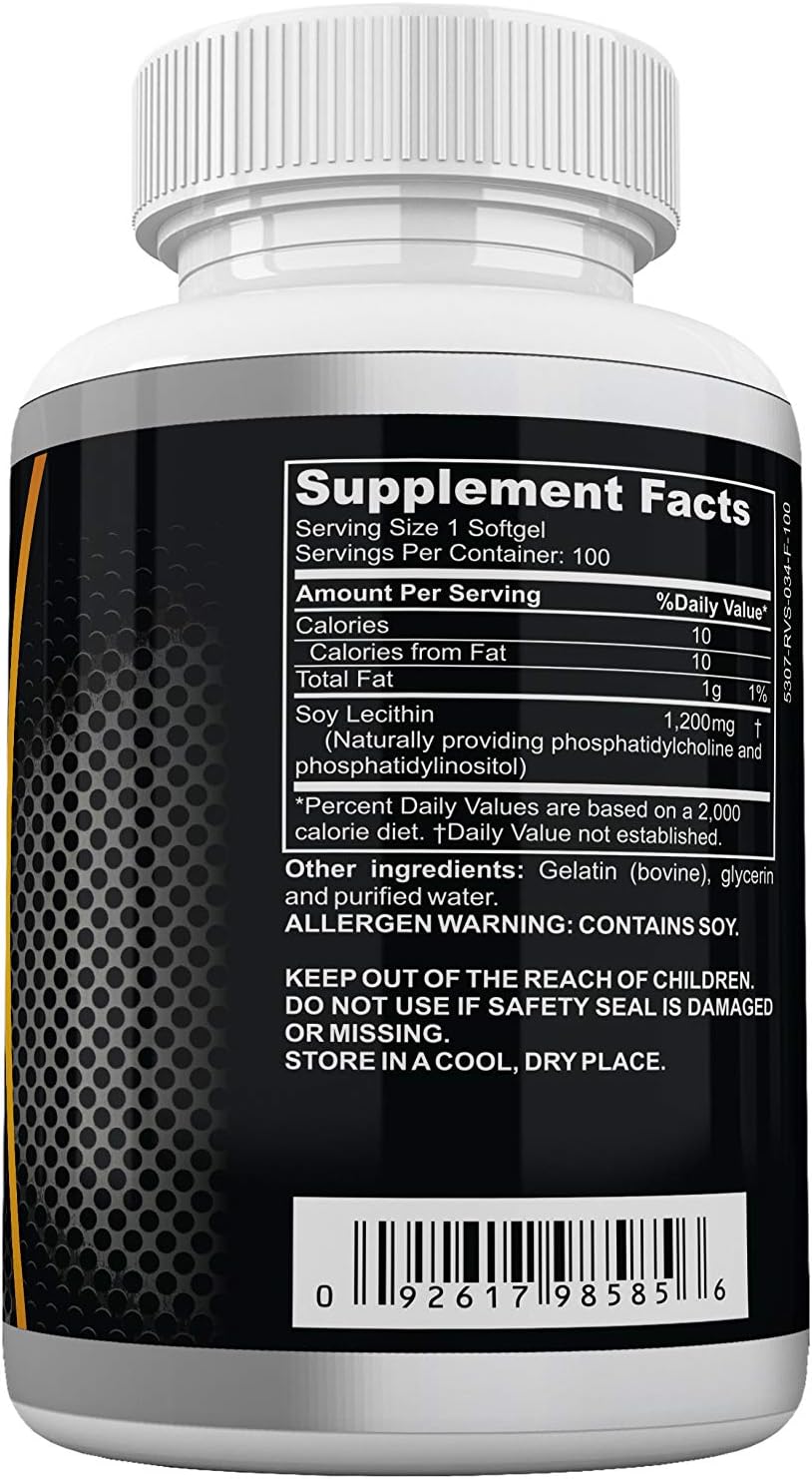 Neonutrix Soy Lecithin 1200mg - Heart & Immune Support - 100 Softgels