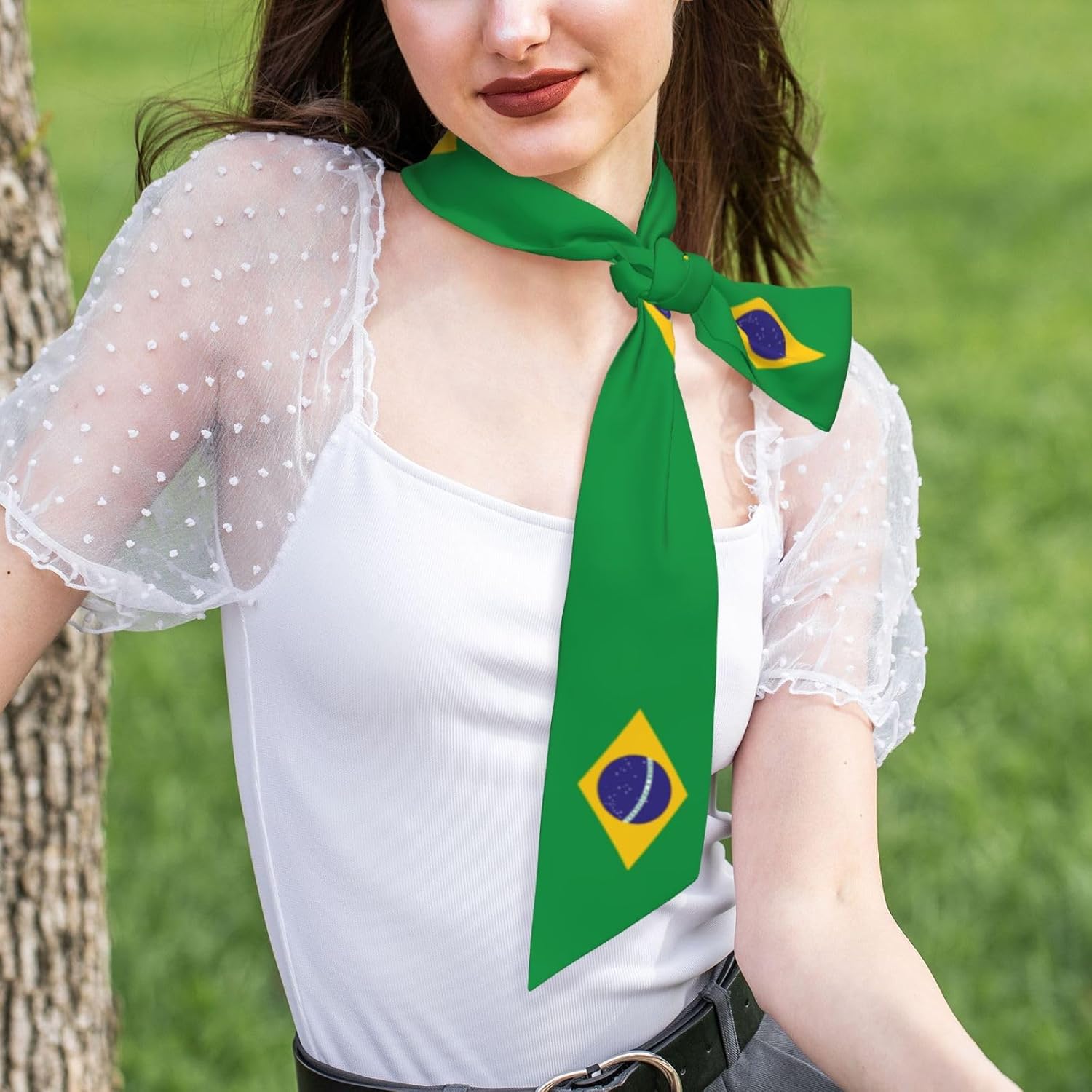 Country Flag Scarf For Women, Multi‑purpose Ribbon, Fashion Neck Hair Handbag Accessory, Versatile Bandana Headband