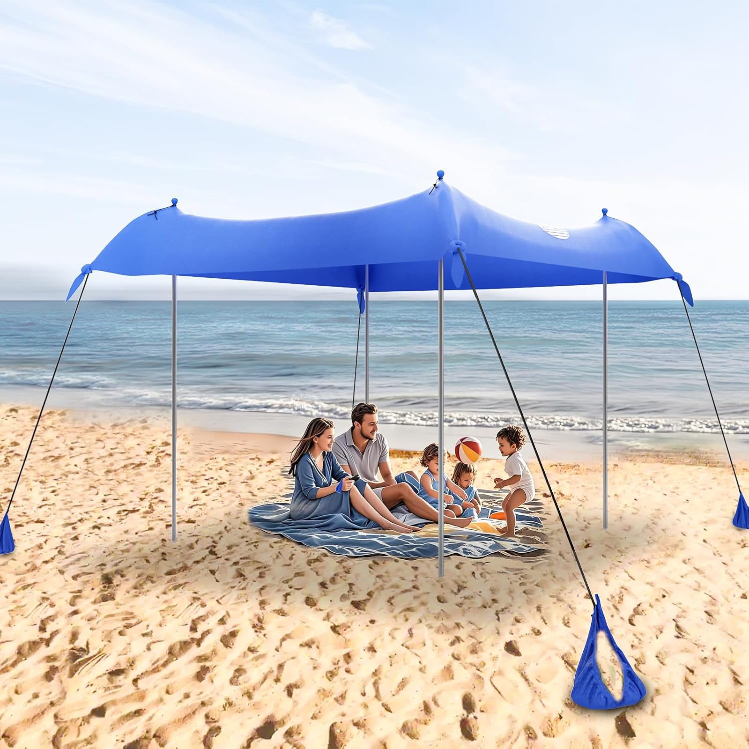 UMARDOO Family Beach Tent Canopy Sun Shade Portable 10×10FT