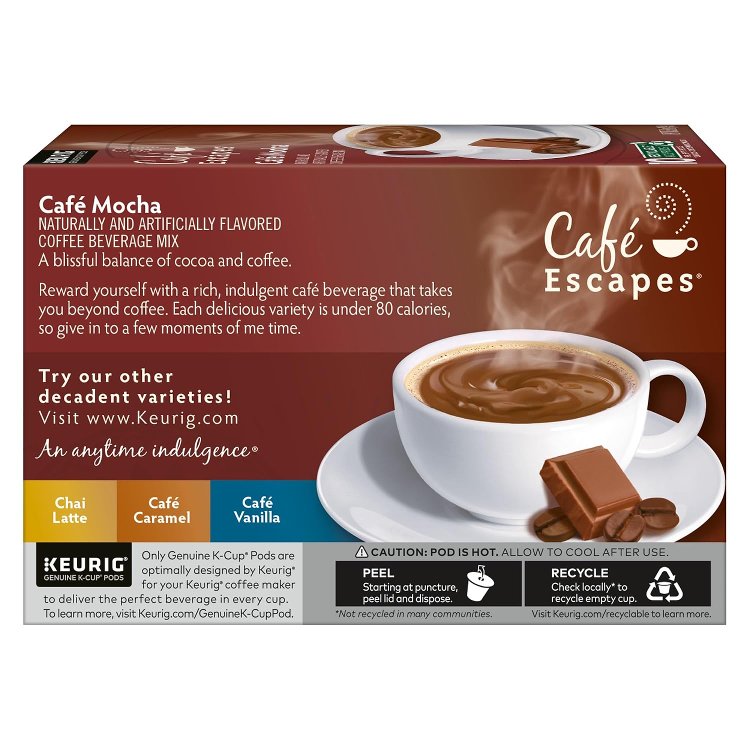Cafe Escapes Milk Chocolate Hot Cocoa Keurig Single-Serve K-Cup Pods, 96 Count