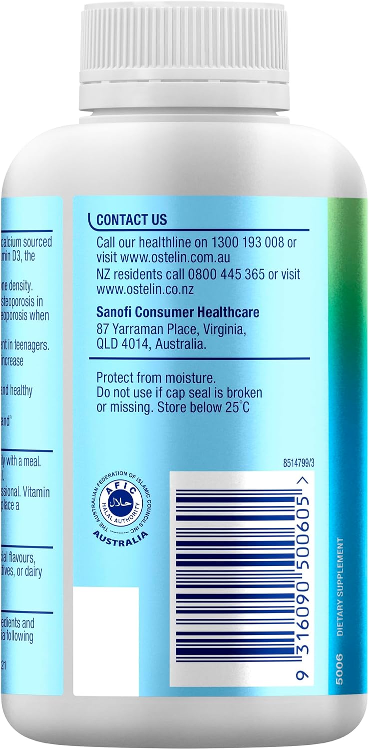 Ostelin Vitamin D Plus Calcium x 250 Tablets