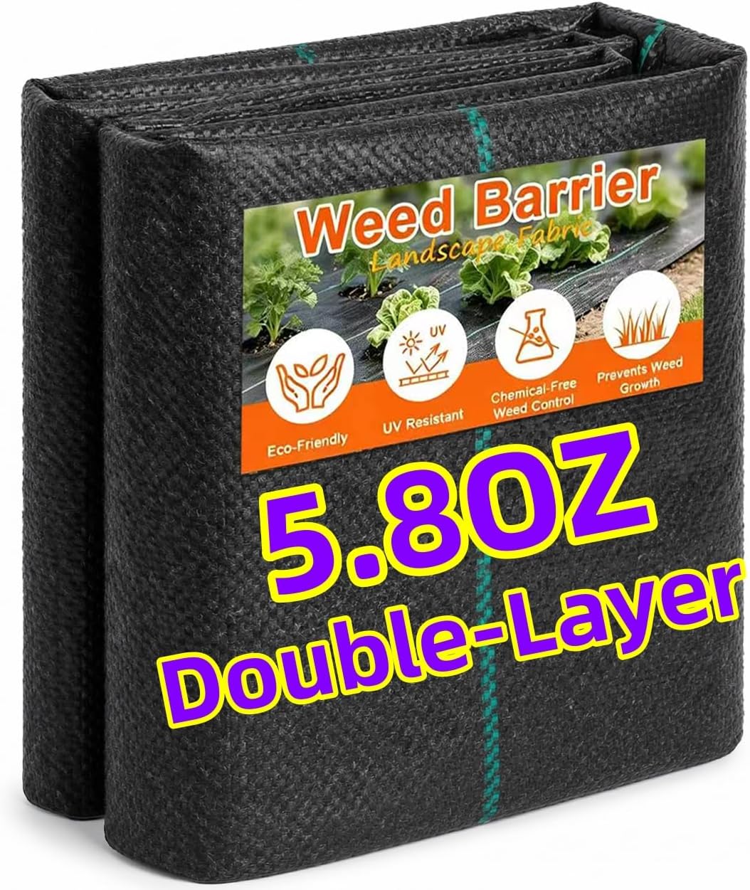 AMAGABELI 3.2oz 4ft x 100ft Weed Barrier Landscape Fabric Premium Garden Cloth Heavy Duty Weed Control Blocker Mat Gardening Ground Cover Durable Woven Geotextile Fabric Driveway Underlayment
