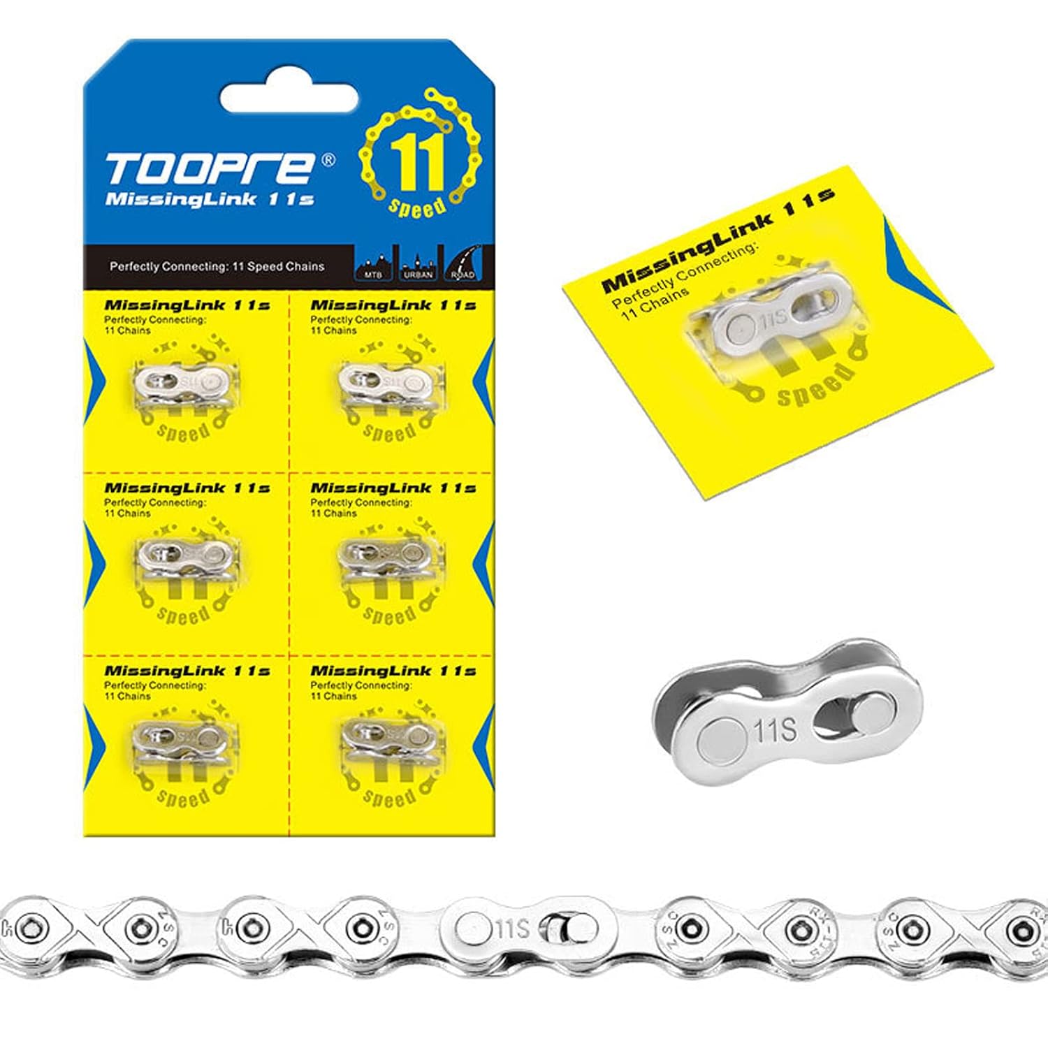 JFOYH 6 Pairs 12 Speed Bike Chain Quick Links, Reusable Bicycle Chain Connectors for Most 12 Speed Chains, Easy Installation, Silver