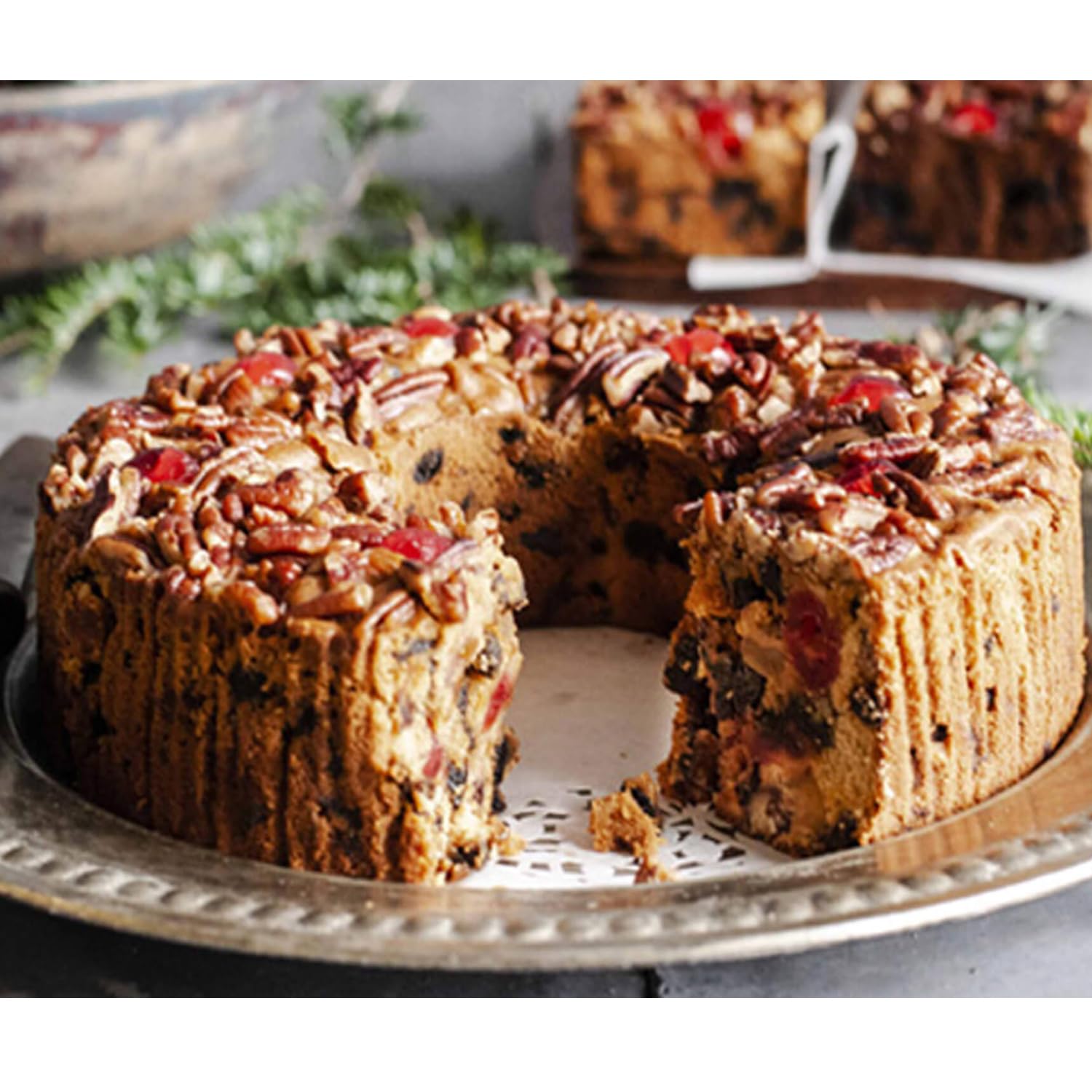 Jane Parker Fruitcake Classic Light Fruit Cake 5 Pound (80 Ounce) Ring in a Collectible Holiday Tin-Holiday-Christmas Cake-The Best Fruitcake You
