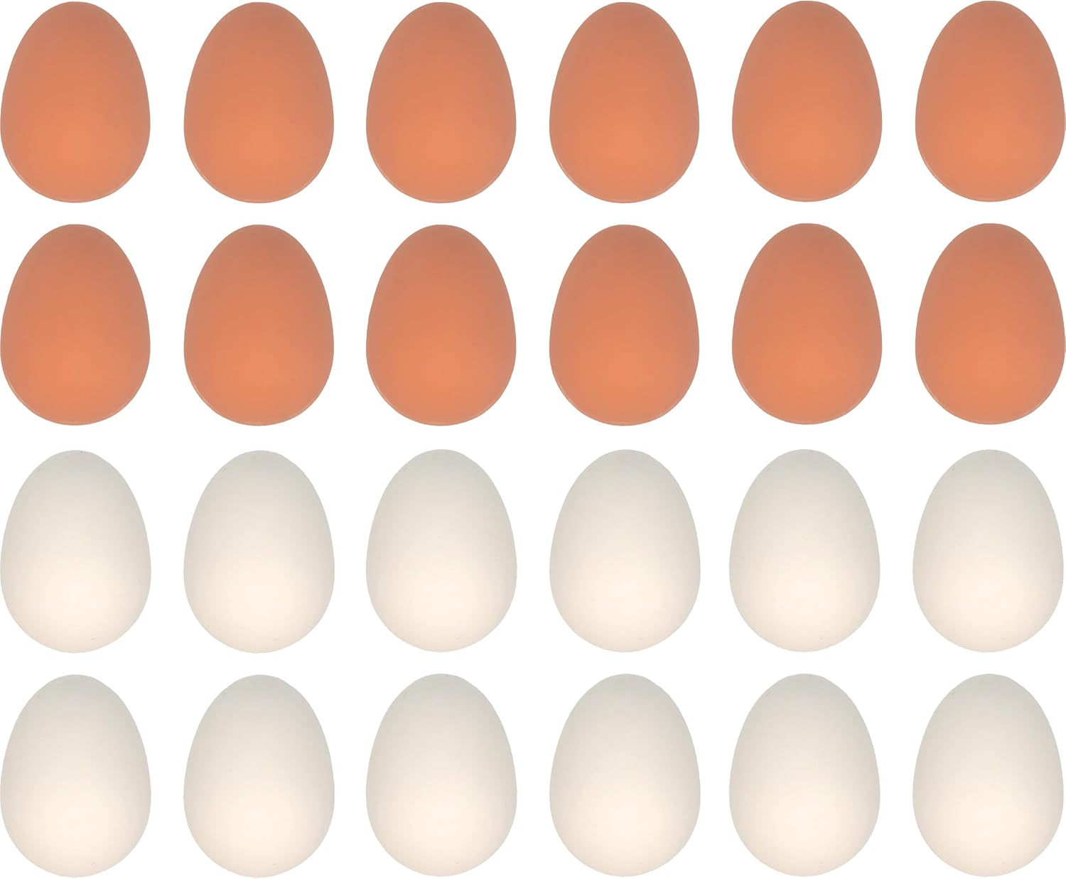 PowerTRC 24 Pcs Bouncy Rubber Eggs Toys, 2.16 inches Fake Bouncing Eggs for DIY Easter