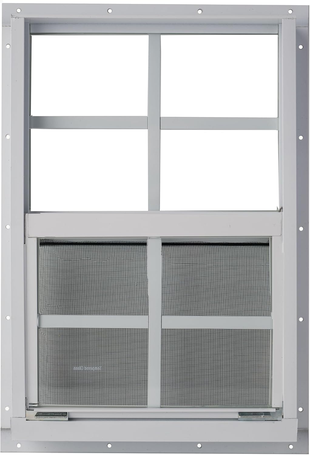 Shed Windows 14 x 21 White/Brown J-Lap Mount (White)