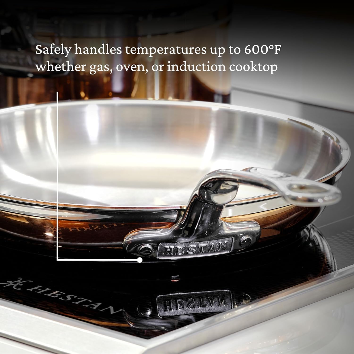 Hestan - CopperBond Collection - 100% Pure Copper Frying Pan, Induction Cooktop Compatible, 8.5-Inch