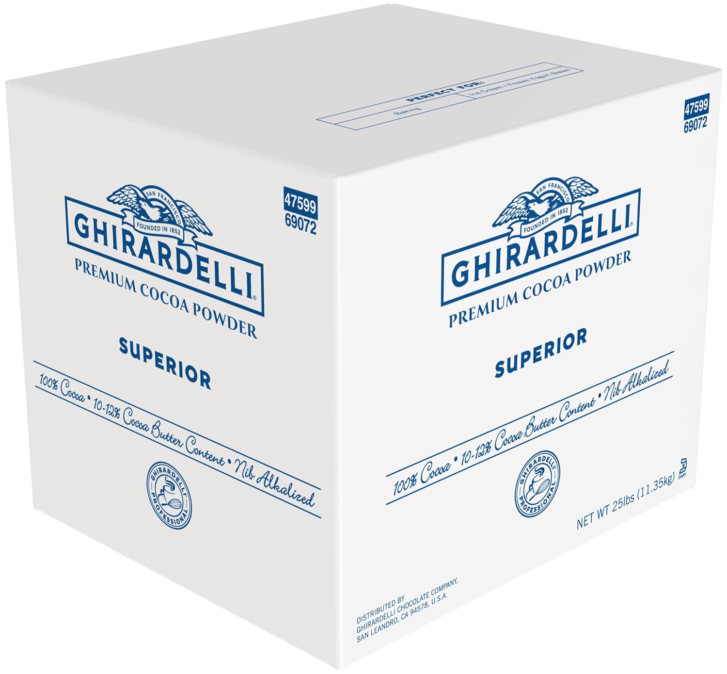 Ghirardelli Chocolate Superior Cocoa Powder, 25-Pound Box