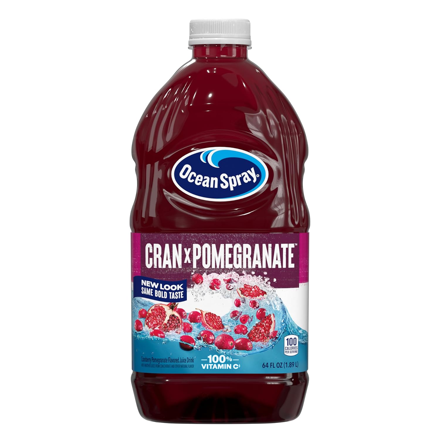 Ocean Spray® Cran-Apple™ Juice Drink, 64 Ounce Bottle, 8 Count | Ocean Spray® Cran-Apple™ Juice Drink, Made with Real Fruit Juice, 64 Fluid Ounce Bottle