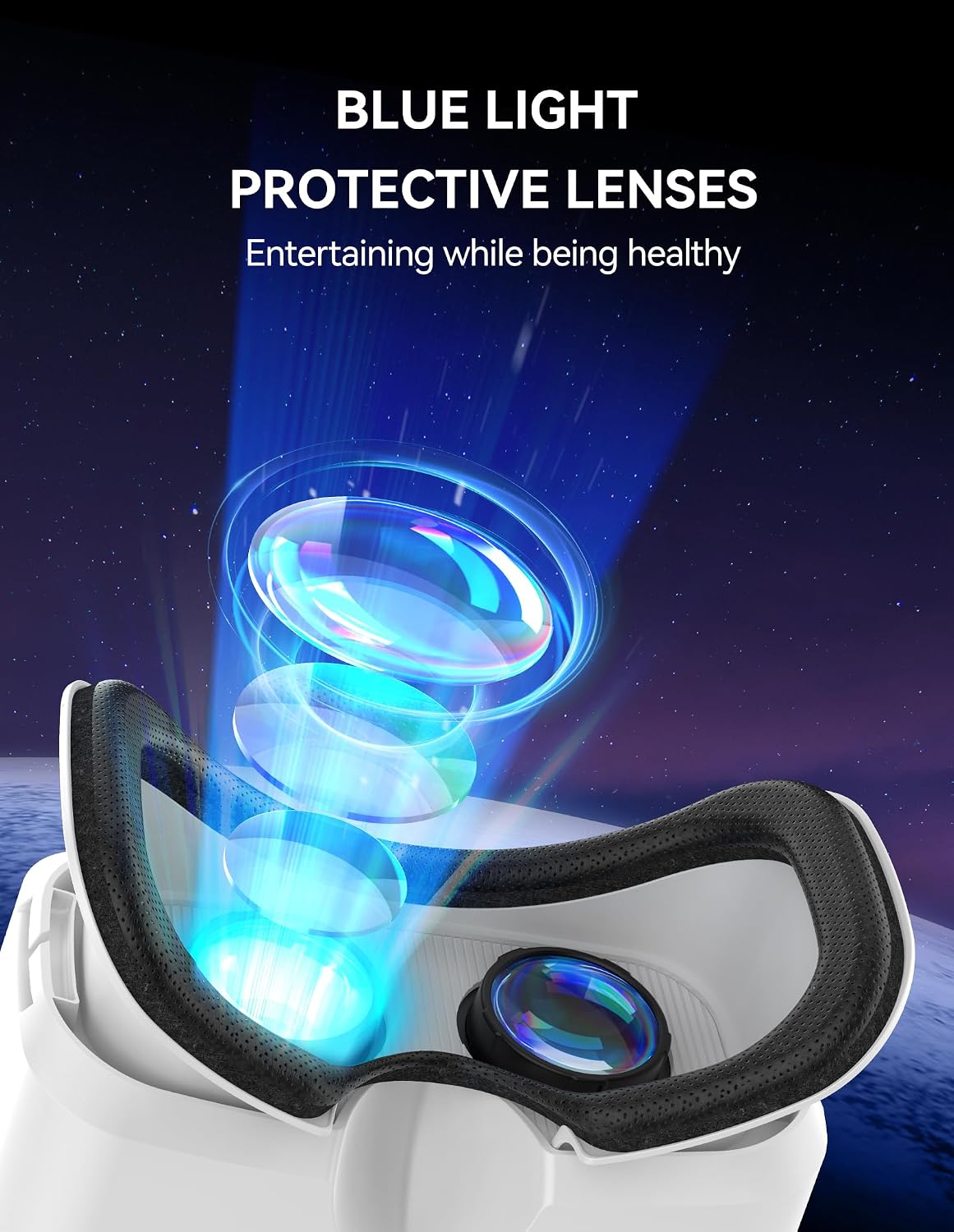 TECKNET VR Headset for Phone with Bluetooth Controller, 4.7-7.2" VR Headsets with HD 110°FOV Anti-Blue Light Lenses & Adjustable Gears, 3D VR Headset for Kids Compatible iPhone Samsung Android