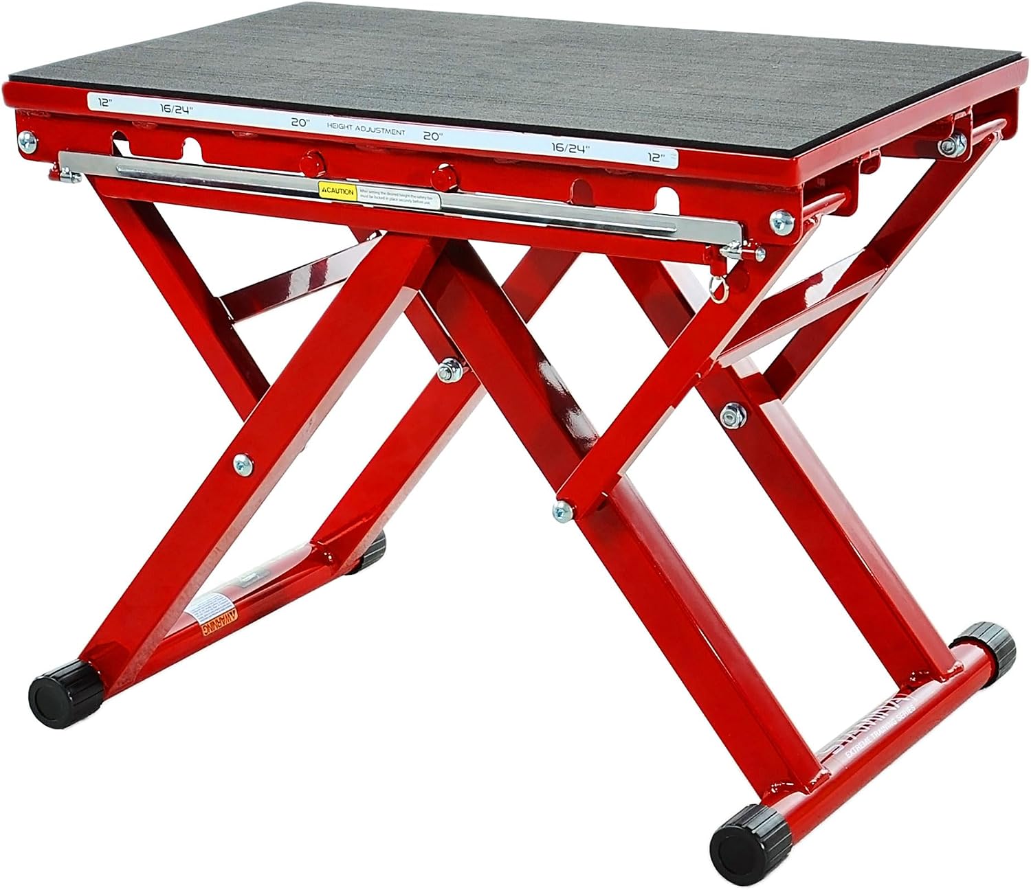 Stamina X 12" to 24" Adjustable Height Plyo Step Up Exercise Box For Home Workout with Access to Muuv, Non-Slip Surface and Workout Guide, Black/Red