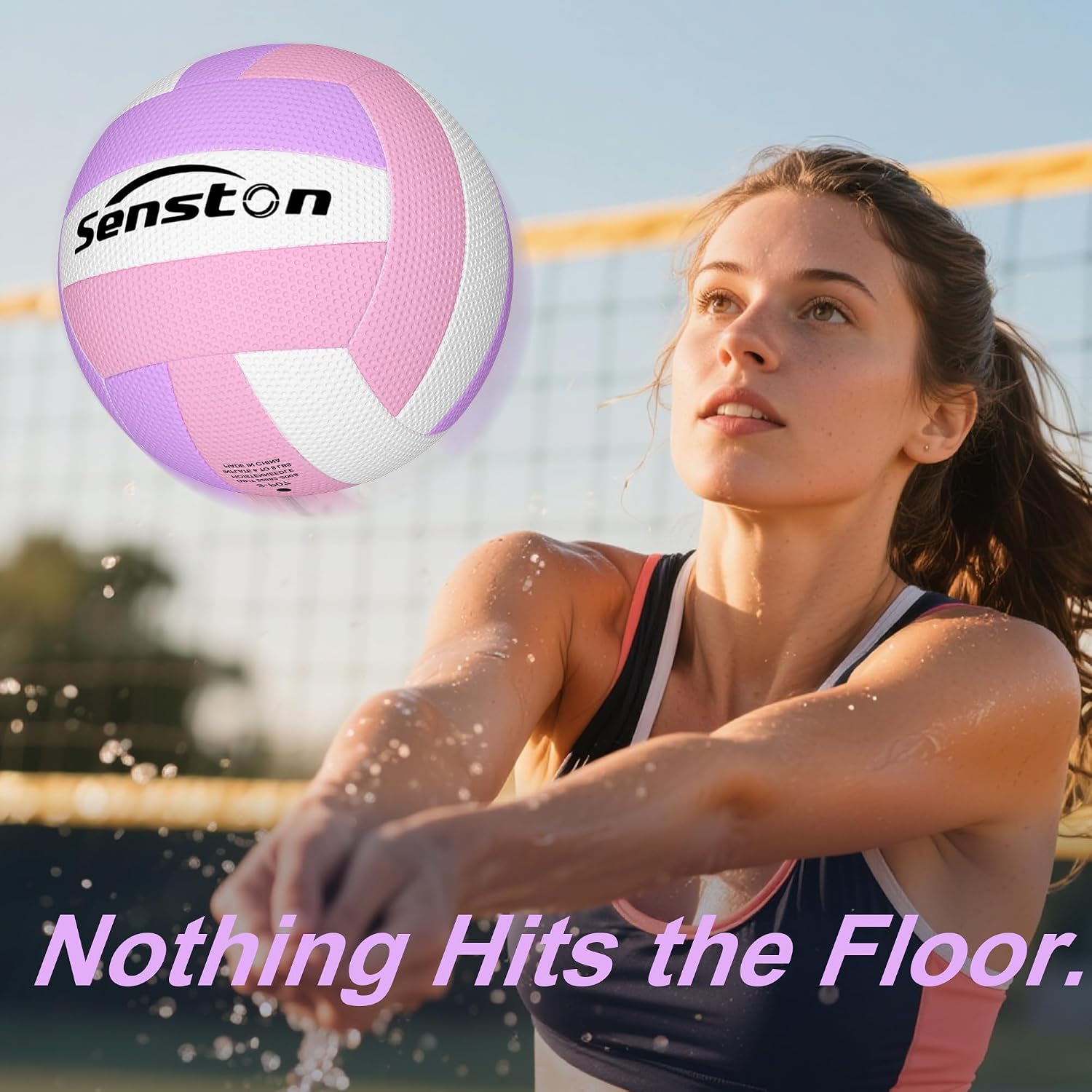 Senston Volleyball Official Size 5 Soft Waterproof for Indoor Outdoor Beach