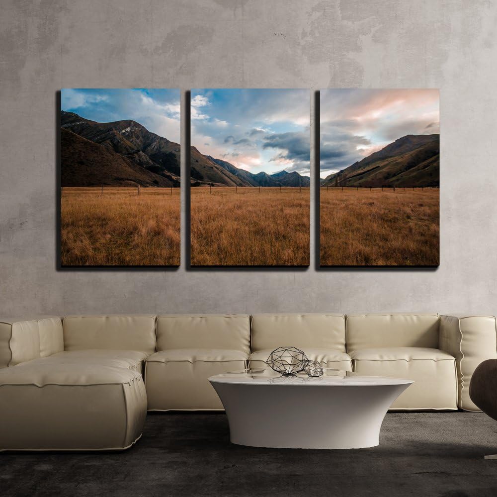 wall26 - 3 Piece Canvas Wall Art - Blue Ocean Waves - Modern Home Art Stretched and Framed Ready to Hang - 16"x24"x3 Panels