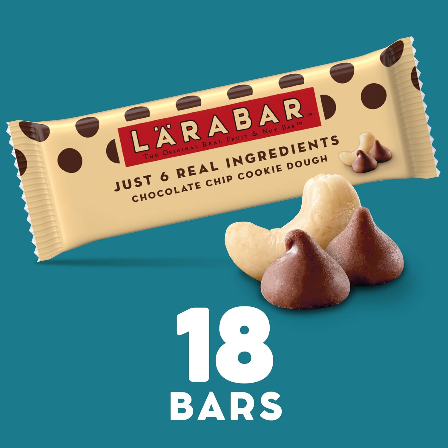 Larabar Chocolate Chip Cookie Dough, Fruit & Nut Bars, 18 ct, 28.8 oz