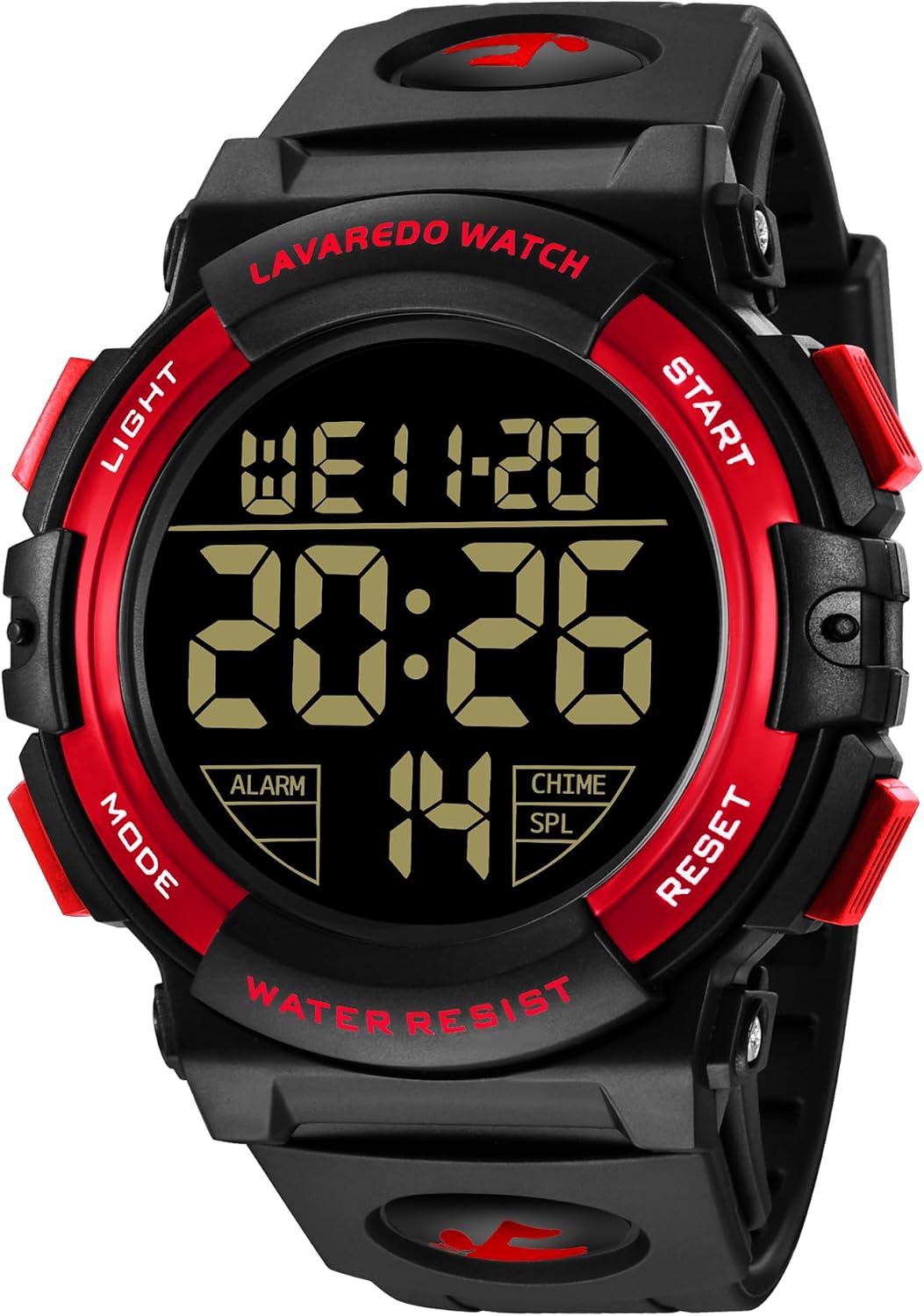 L LAVAREDO Mens Digital Watch Sports Military Watches Waterproof Outdoor Chronograph Wrist Watches for Men with LED Back Ligh/Alarm/Date