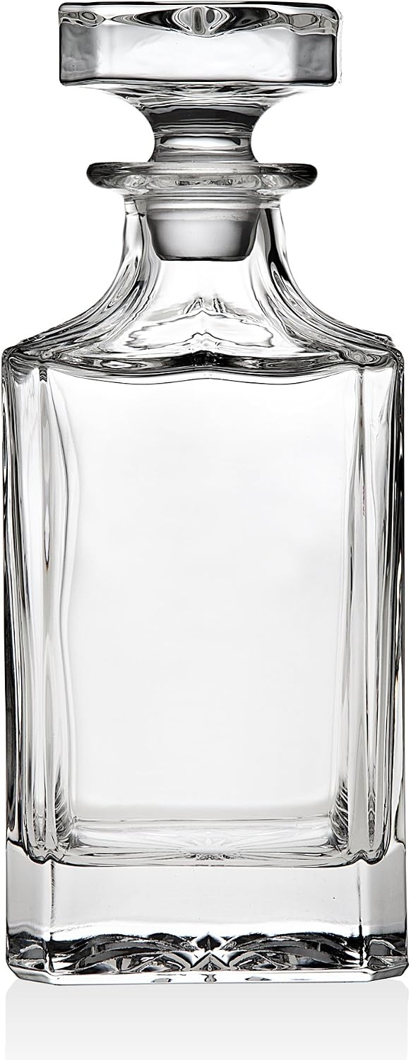 Whiskey Decanter for Liquor Scotch Bourbon Vodka or Wine - 750ml