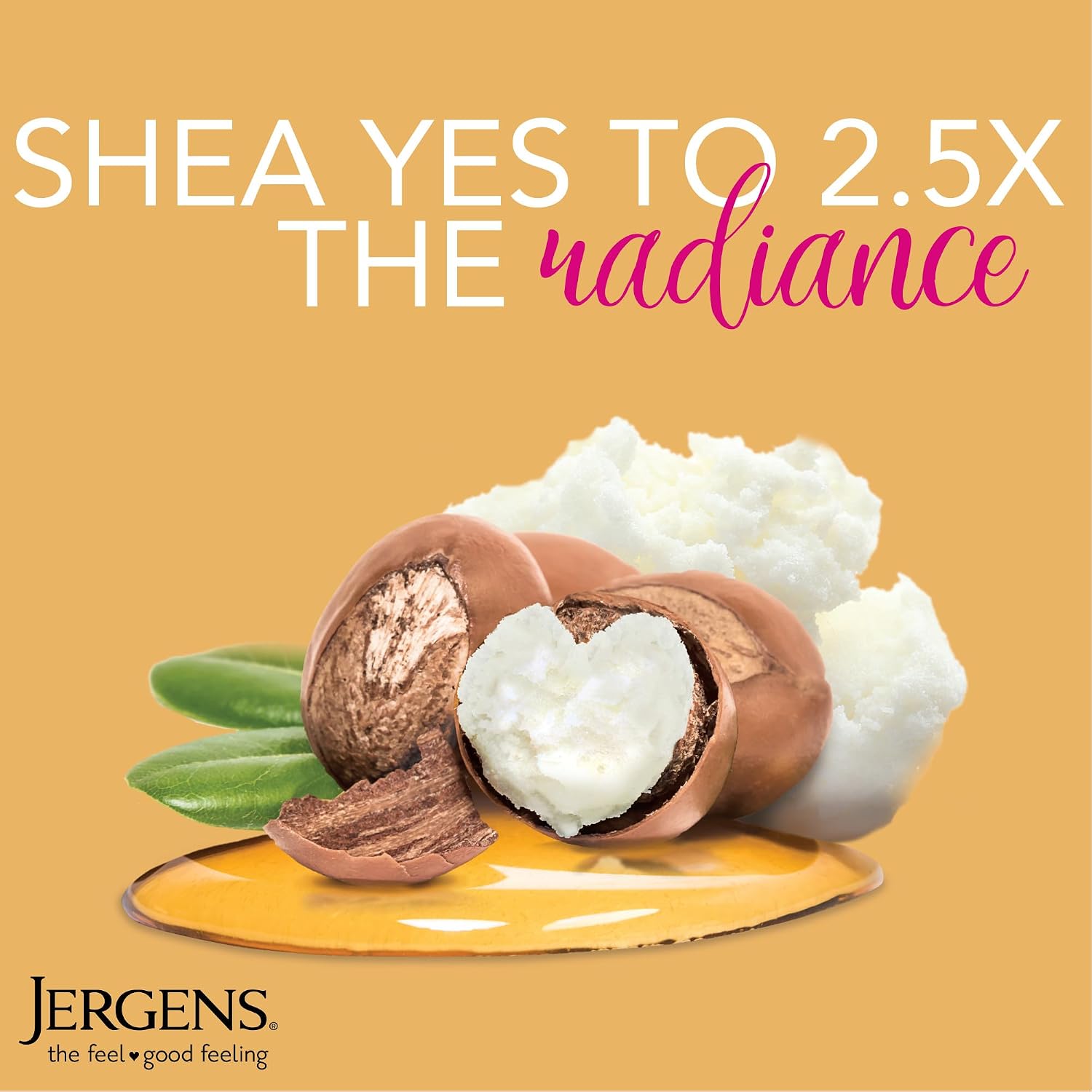 Jergens Shea Butter Body Lotion, Deep Moisturizer for Dry Skin, 26.5 fl oz | Enriching Hand and Body Lotion, Vitamin E, Extremely Dry Skin Relief, 2.5X More Radiant Skin, Deep Conditioning