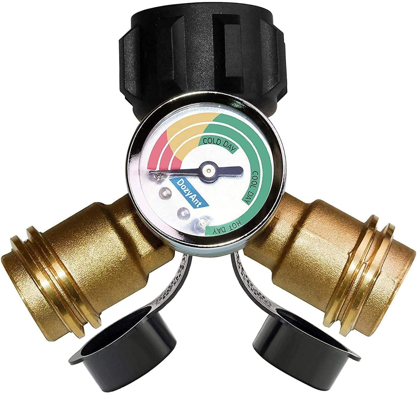 DOZYANT Propane Splitter, 2 Way LP Gas Adapter Tee Connector for 20lb Propane Tank Cylinder, Work with BBQ Grills, Camping Stoves, Gas Burners, Heater | Propane Tank Splitter 2 Way Y Tee links two regulators to a 20 lb tank for BBQ grills camping stoves…
