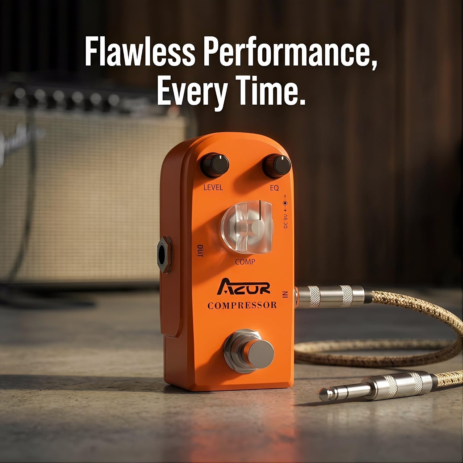 AZOR 5 Band Bass EQ Pedal, Aluminium Alloy True Bypass Equalizer Effect Pedal, Compact Mini Tone Control Pedal for Electric Bass Guitar