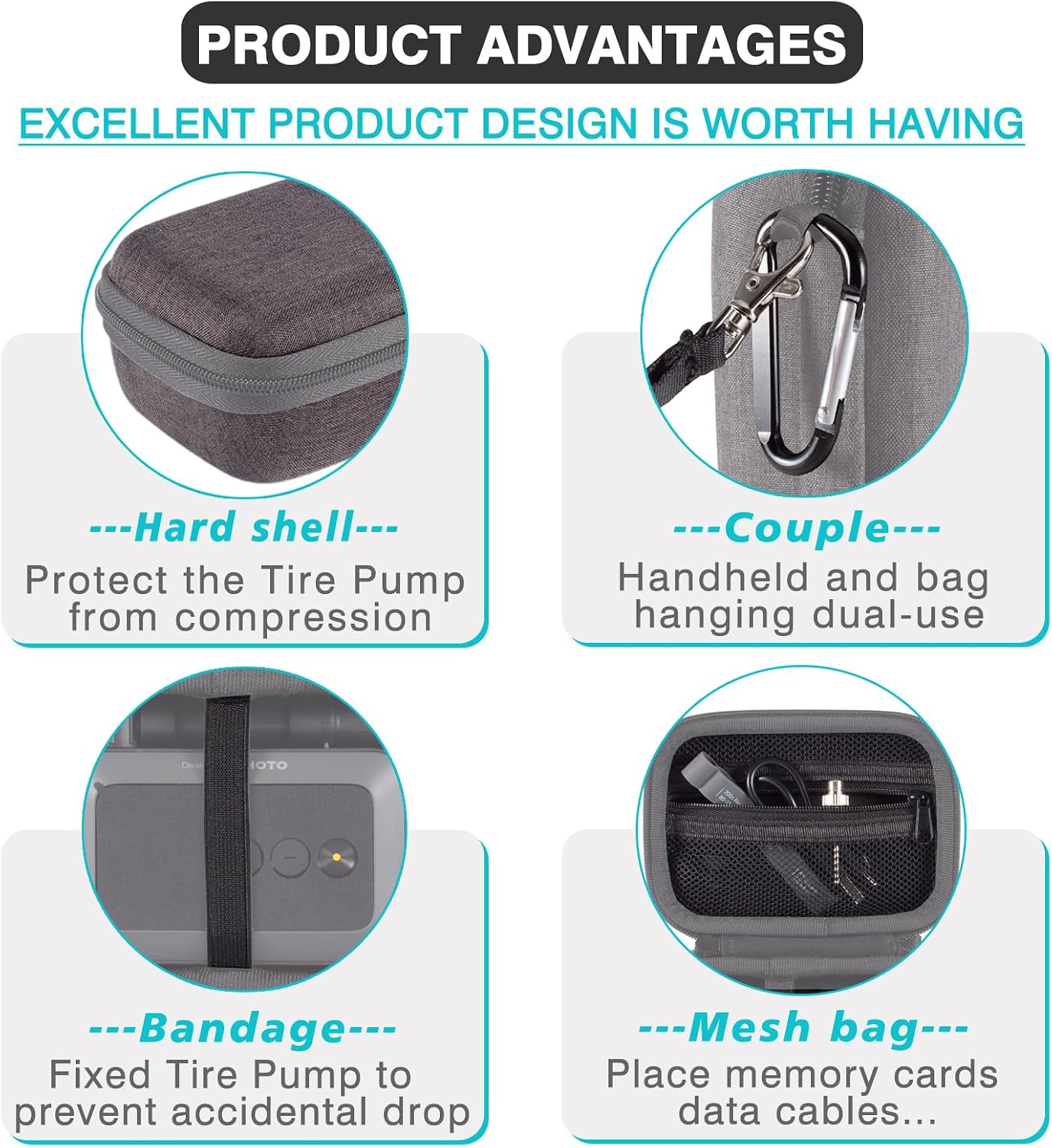 Hard Carrying Case For HOTO mini/FanttikX9 Nano/ X8 Nano
