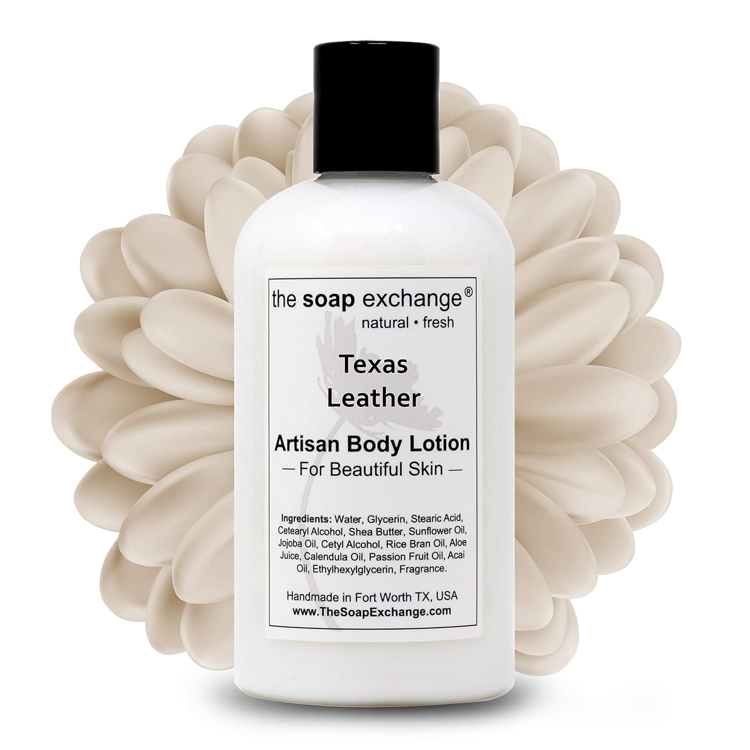 The Soap Exchange Body Lotion - Strawberries & Champagne Scent - Hand Crafted 8 fl oz / 240 ml Natural Artisan Skin Care for Hand, Face, & Body, Moisturize, Hydrate, & Protect. Made in the USA.
