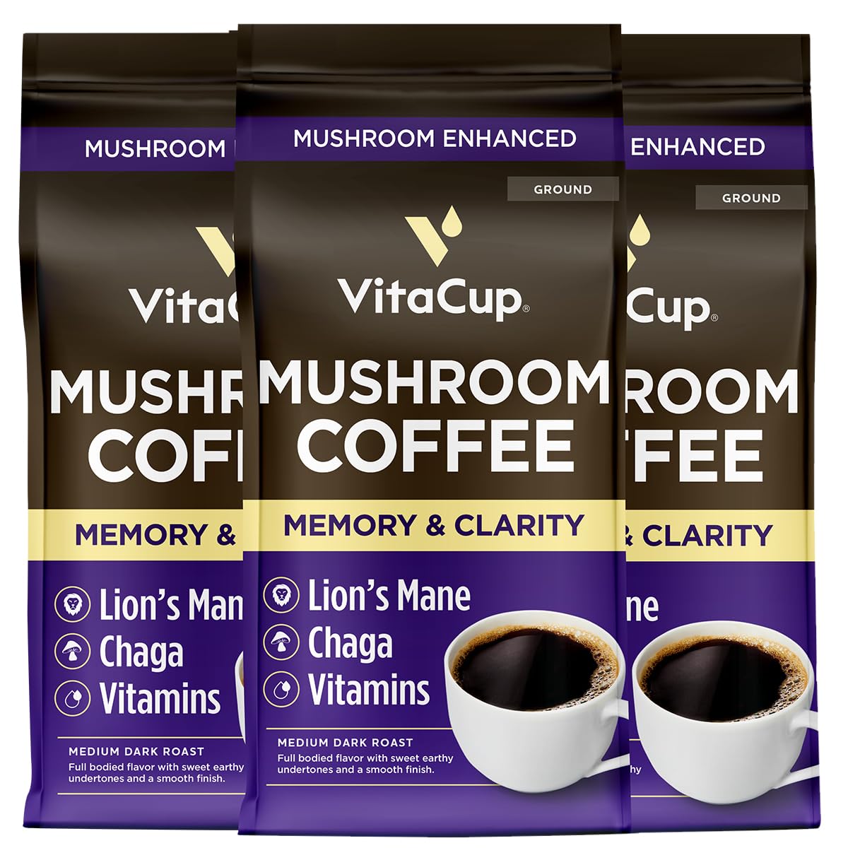 VitaCup Genius Keto Ground Coffee with MCT Oil, 11oz