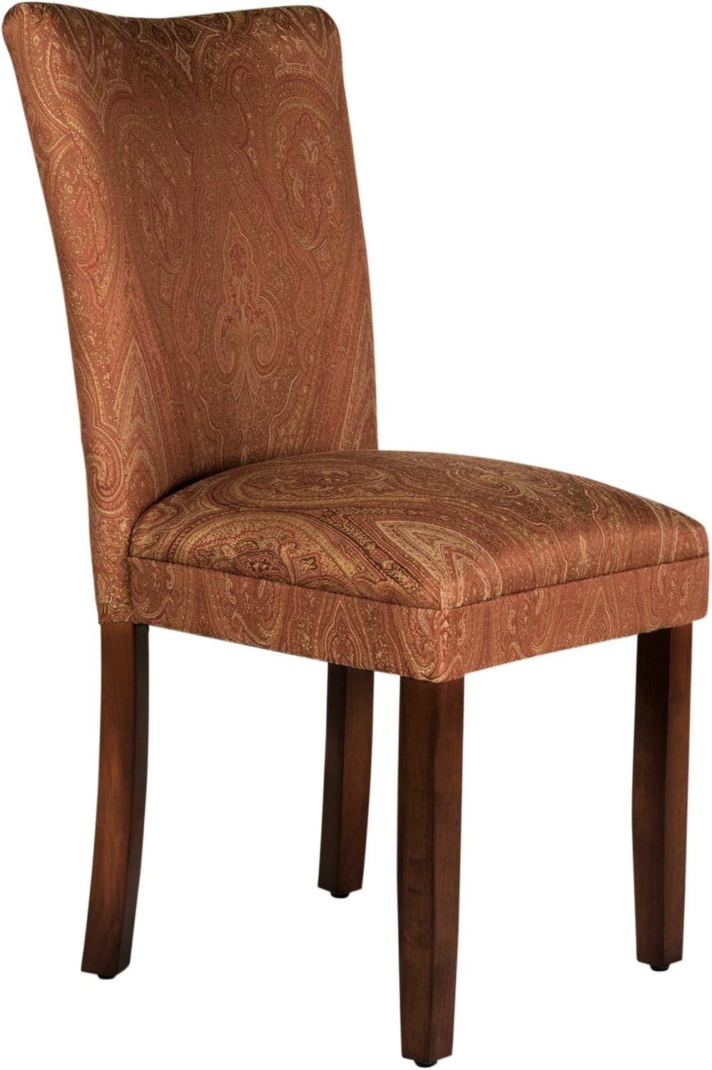 HomePop Parsons Dining Chair - Red & Gold Damask (Single Pack)