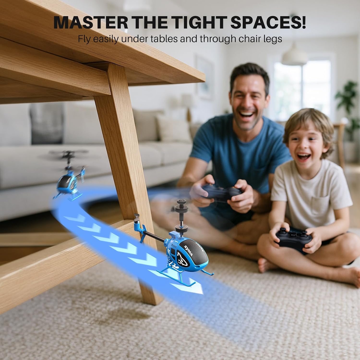 SYMA S100 Mini RC Helicopter for Kids, Indoor Flying, Altitude Hold, Black