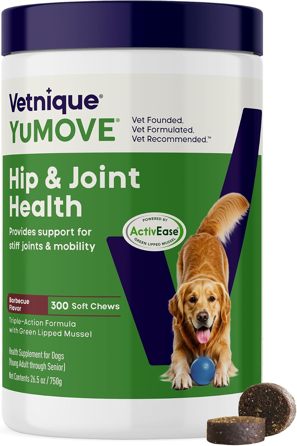 YuMOVE Adult Dog Hip & Joint Supplement Chews Green Lipped Mussel 300ct