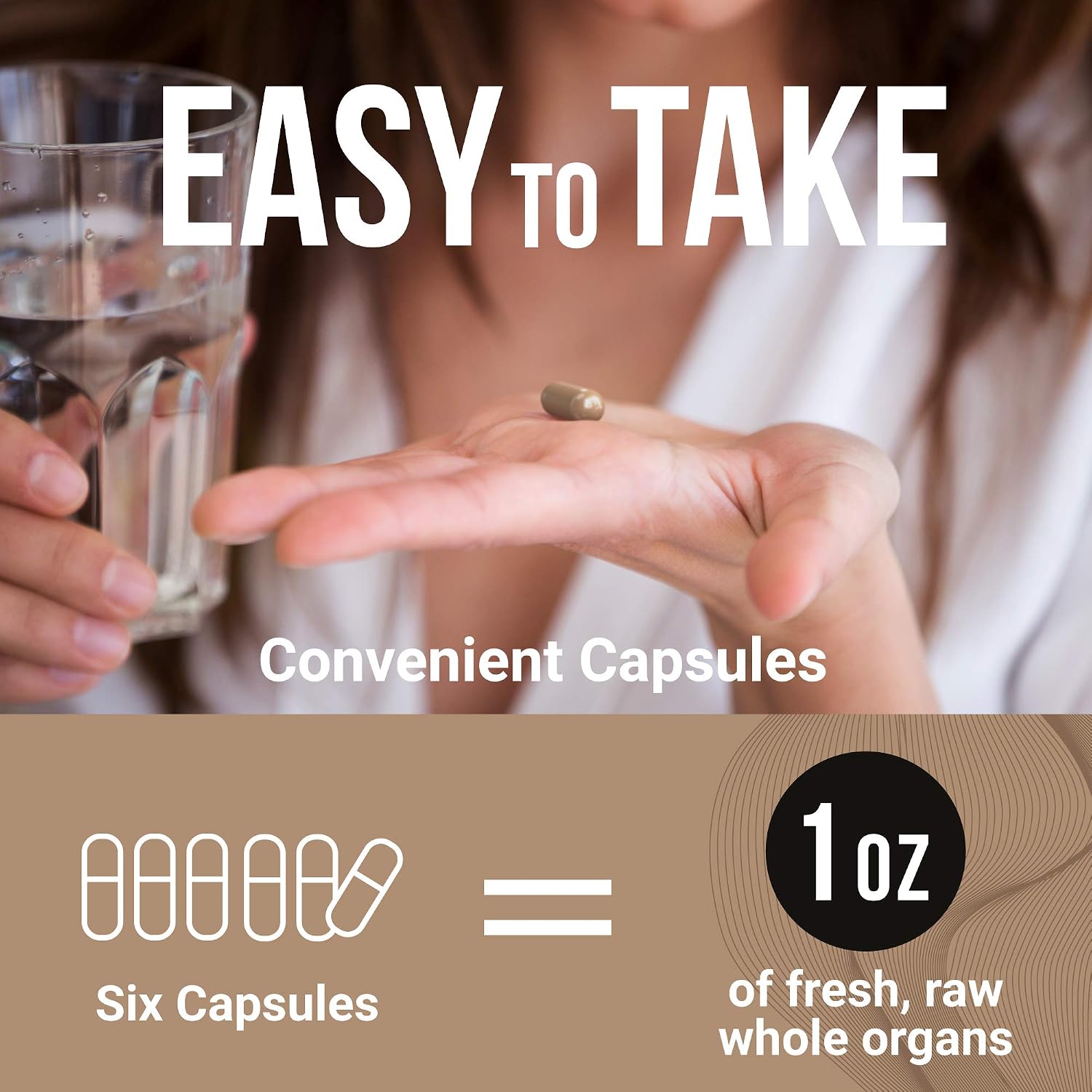 Grass Fed Beef Liver Capsules, Freeze Dried in Convenient Pills, 180 Capsules, Desiccated Supplement